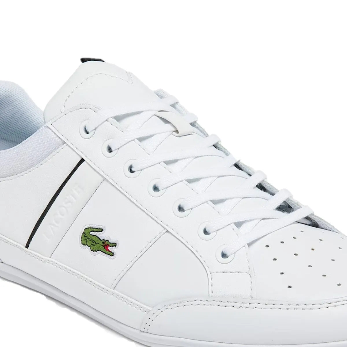 LACOSTE 7-42CMA0014147 CHAYMON 0121 1 MN'S (Medium) White/Black Synthetic & Leather Lifestyle Shoes