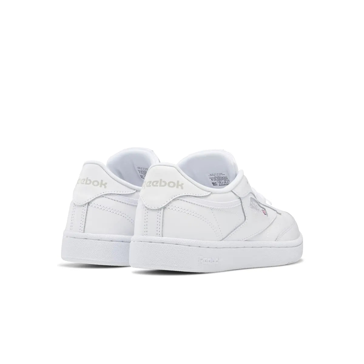 REEBOK BS6168 CLUB C JR'S (Medium) White/Sheer Grey-Int Leather Lifestyle Shoes