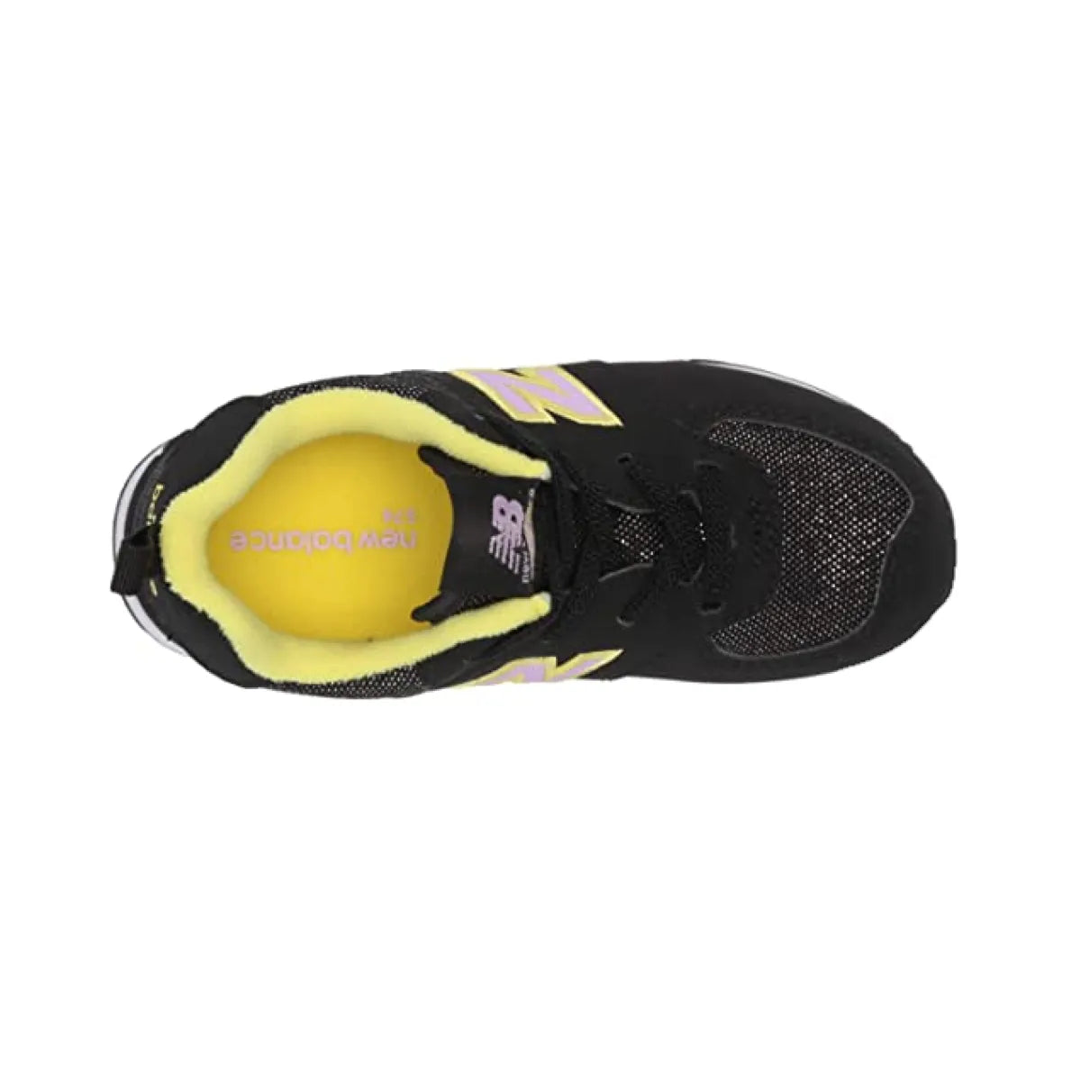 NEW BALANCE ID574FX2 574 BUNGEE LACE INF'S (Wide) Black Synthetic Running Shoes