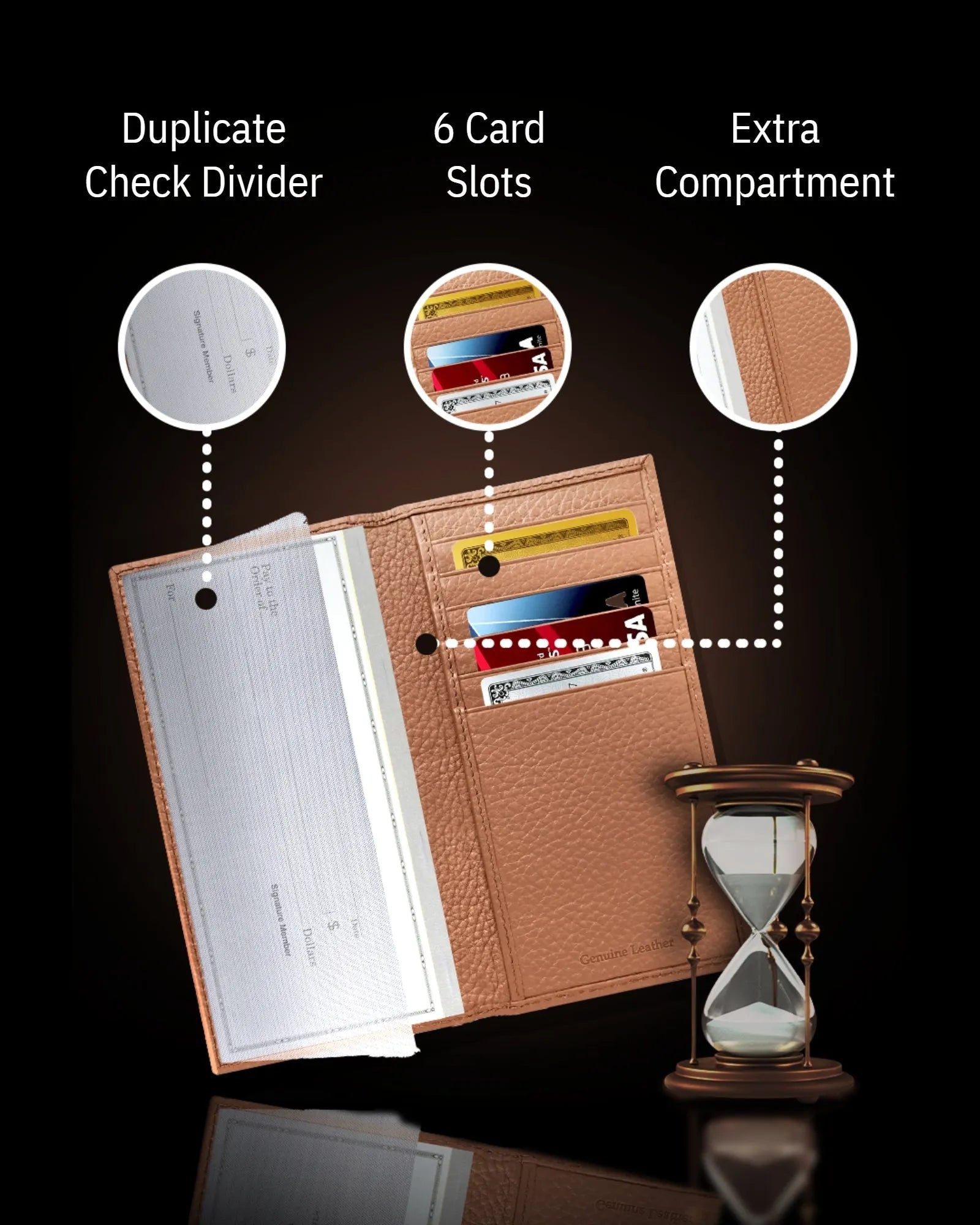Leather Checkbook Cover