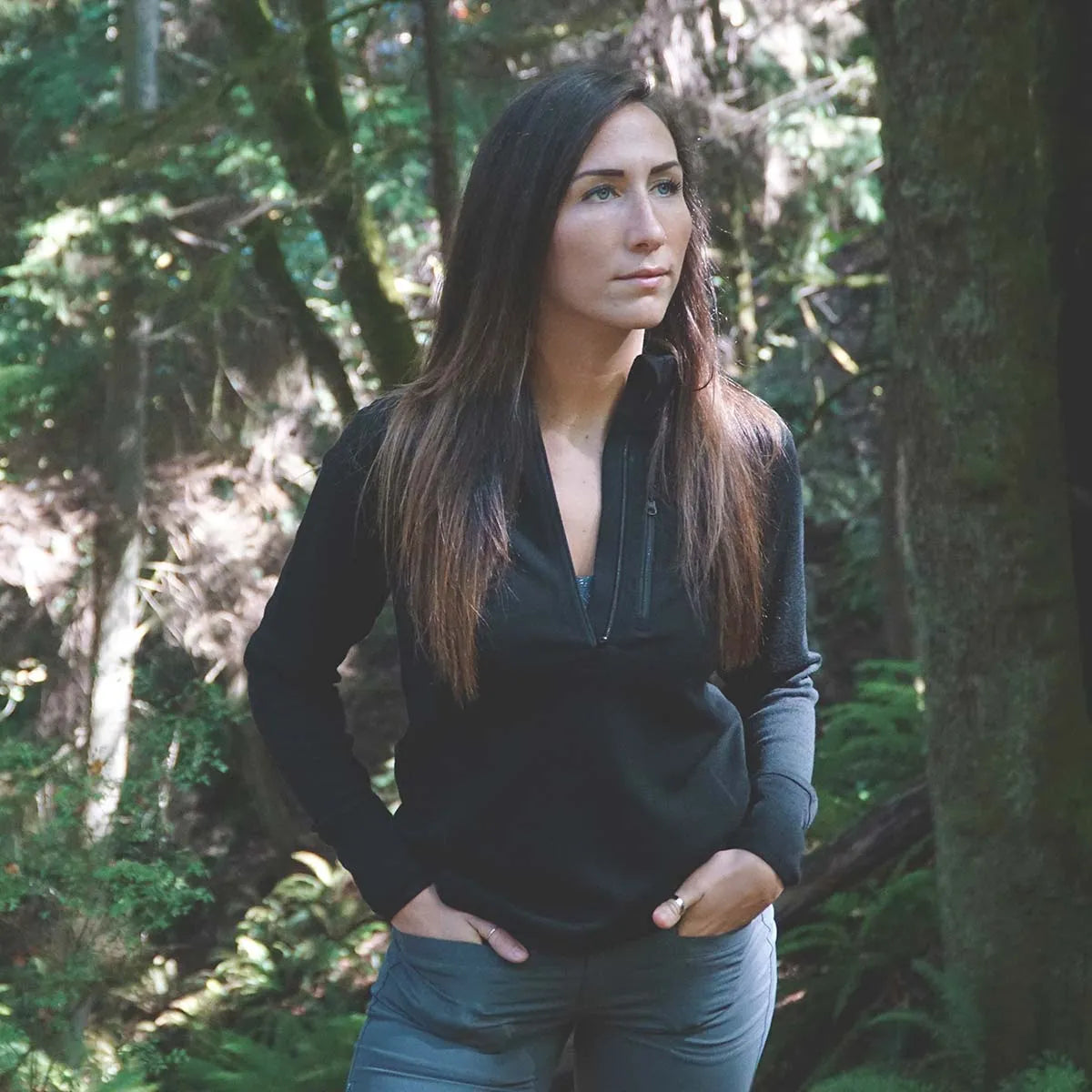 Women's Wool 1/4 Zip Wilderness