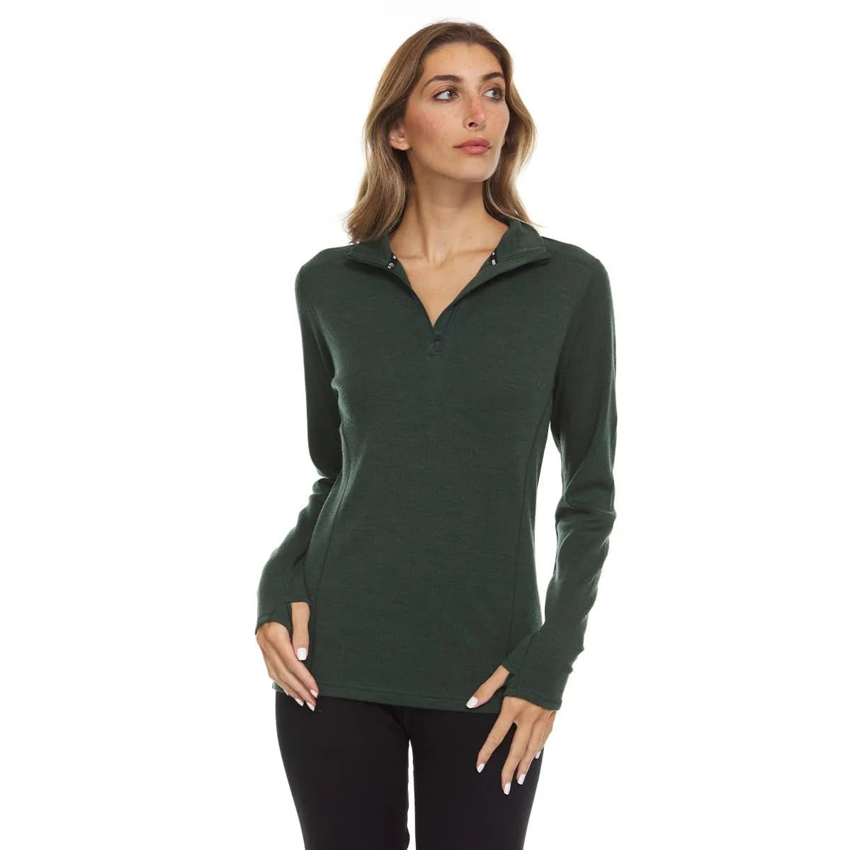 Sequoia Women's 1/4 Zip 100% Merino Wool