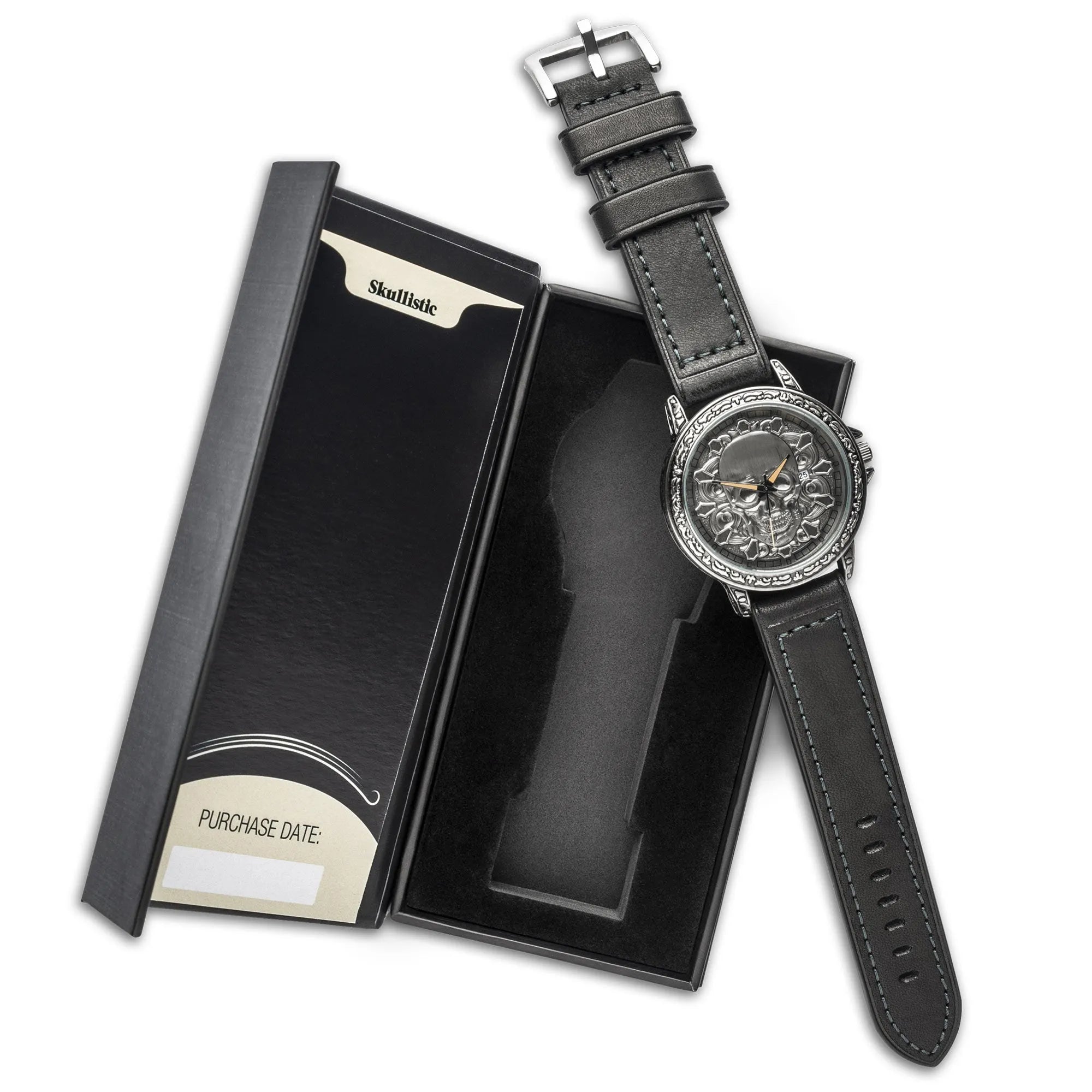 3D Carved Skull Men's Watch