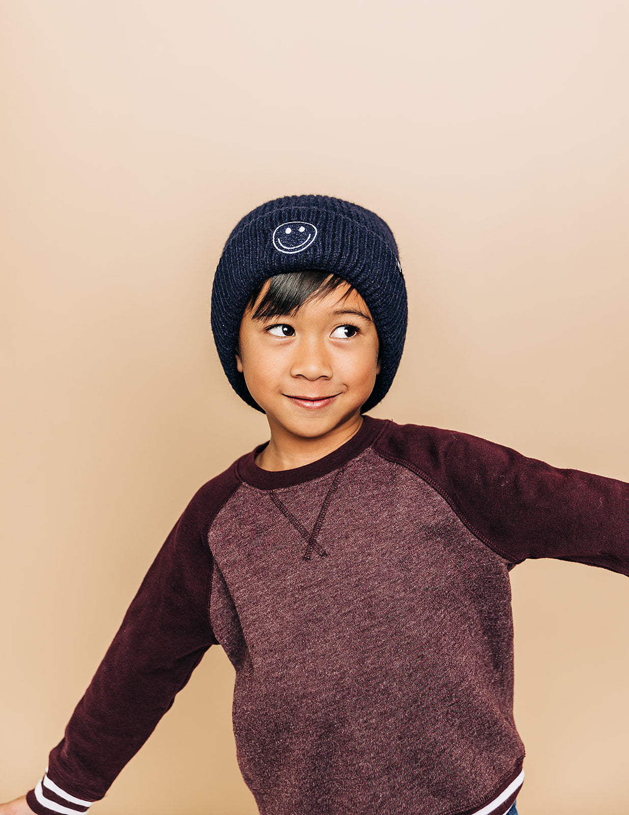 Cozy Smiley Face Knit Beanie