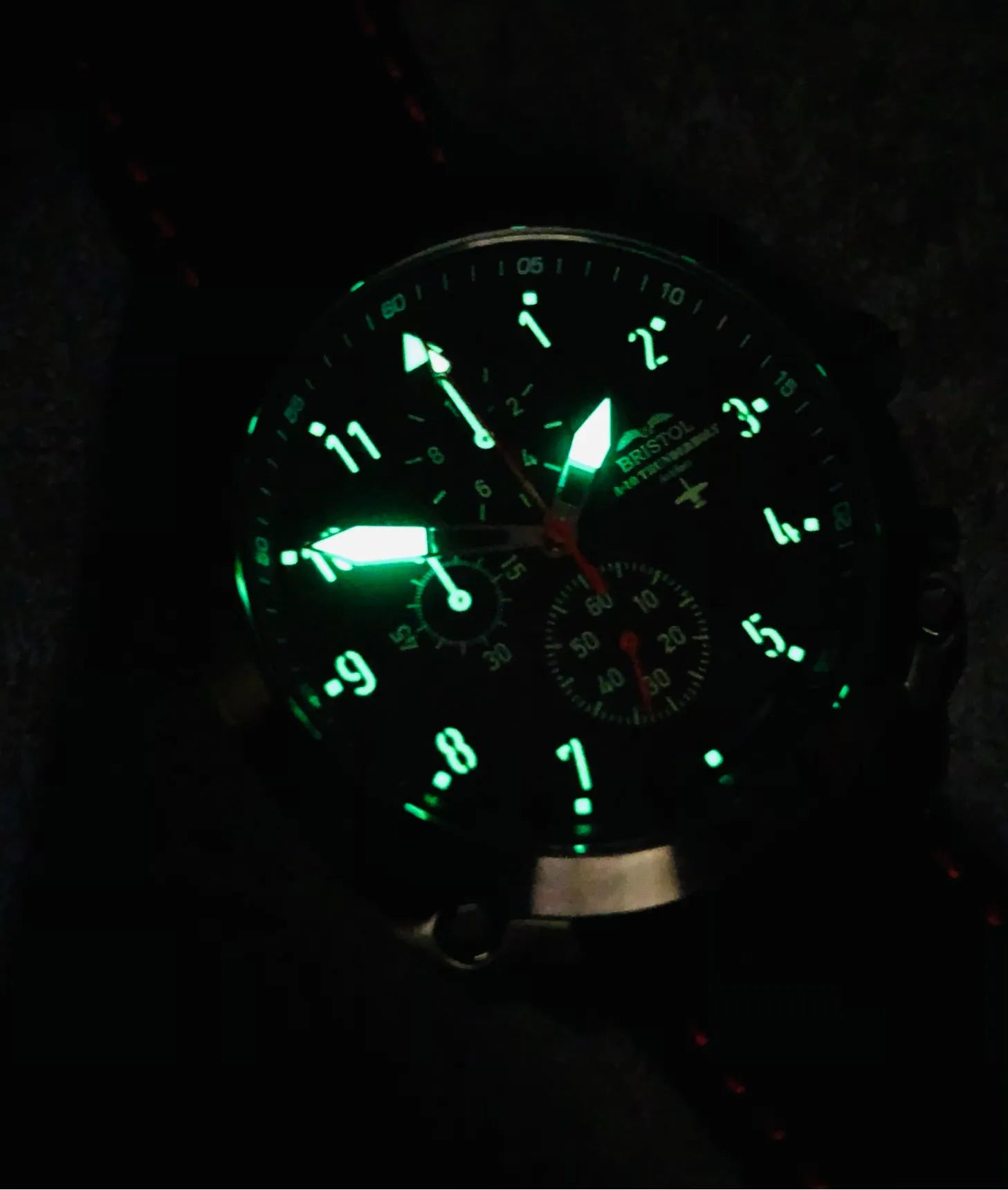 A-10 Thunderbolt Tribute - Gunmetal Finish, Silicone Band