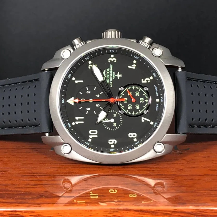 A-10 Thunderbolt Tribute Men's Watch - Gunmetal Finish, Silicone Band