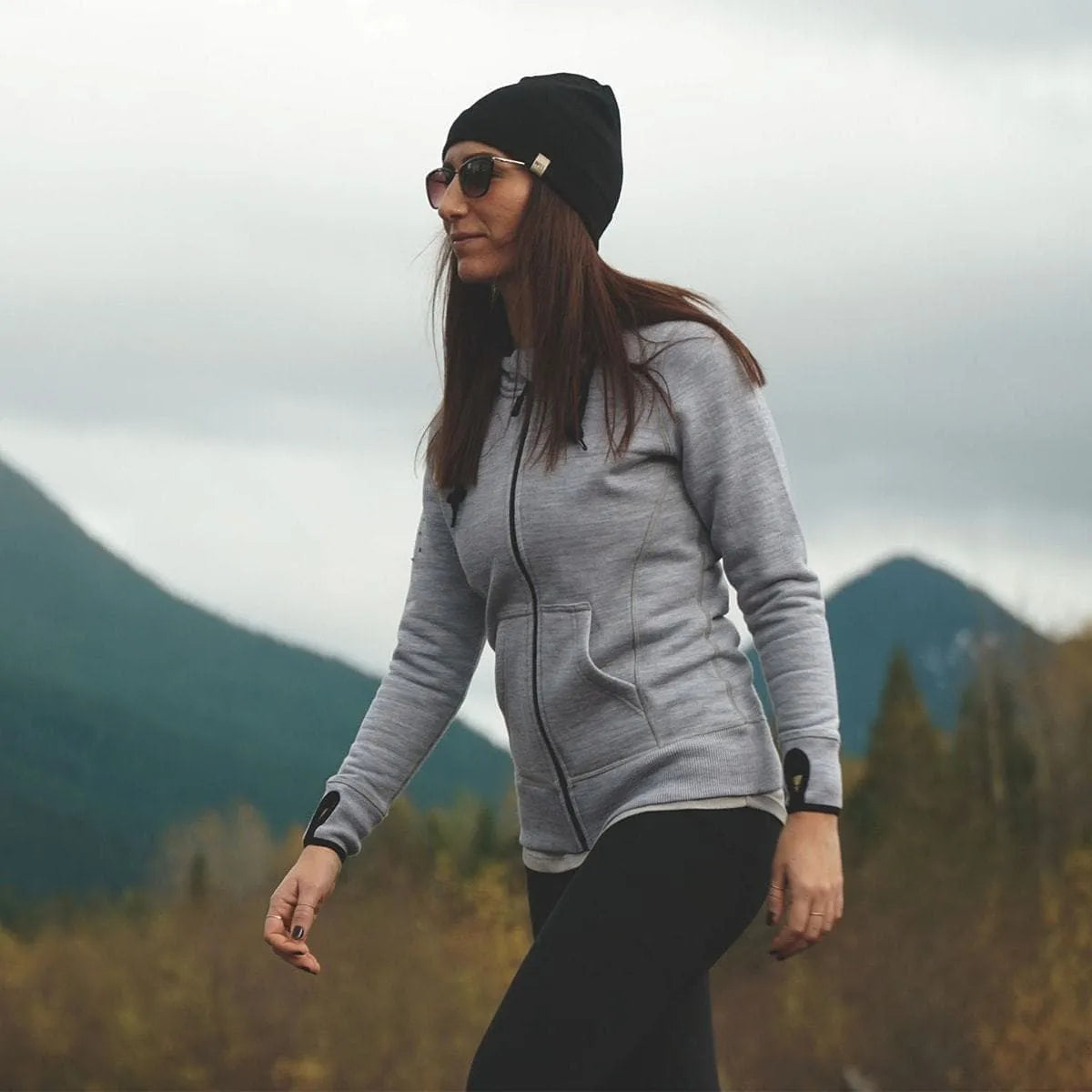 Women's Brushed Wool Hoodie Kodiak Fleece