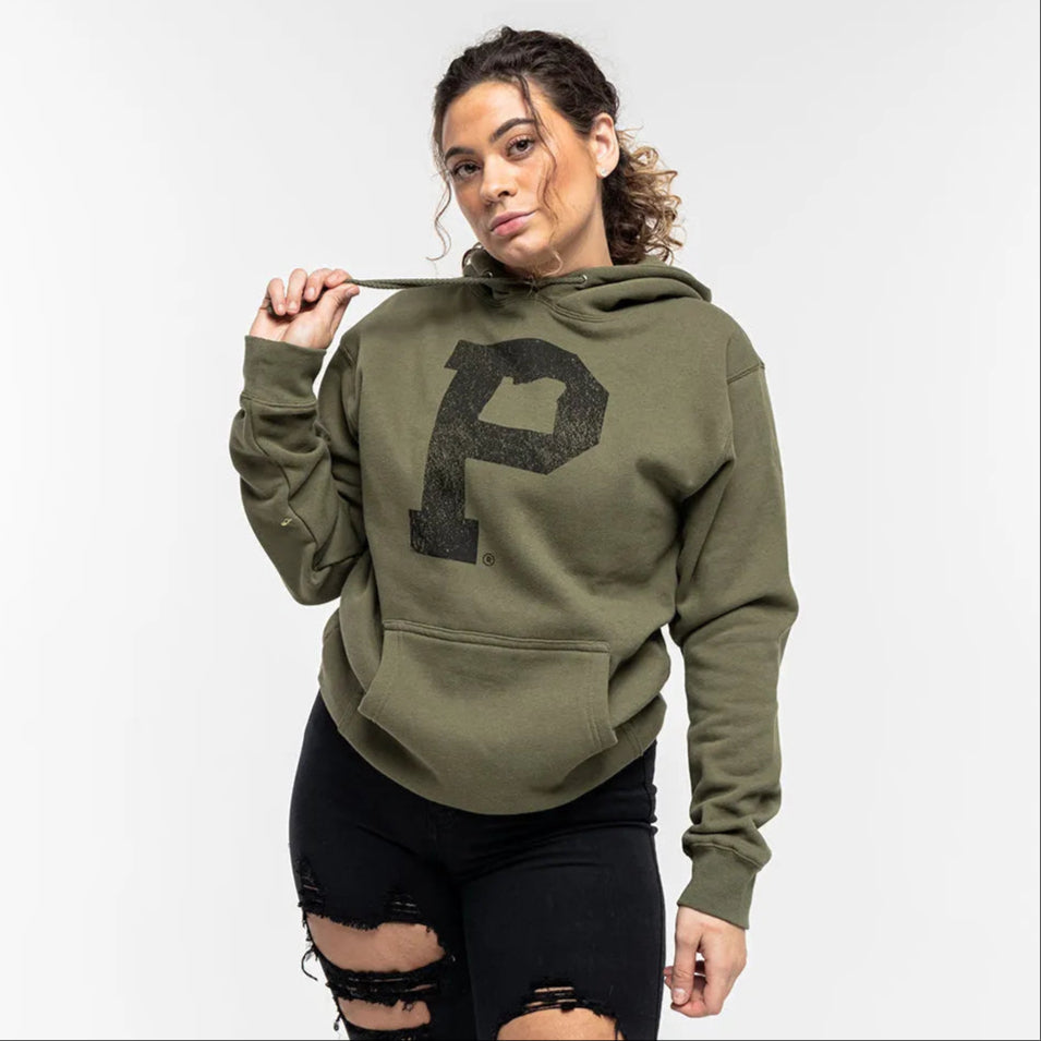 Soft-Blend "P" Hoodie - Olive