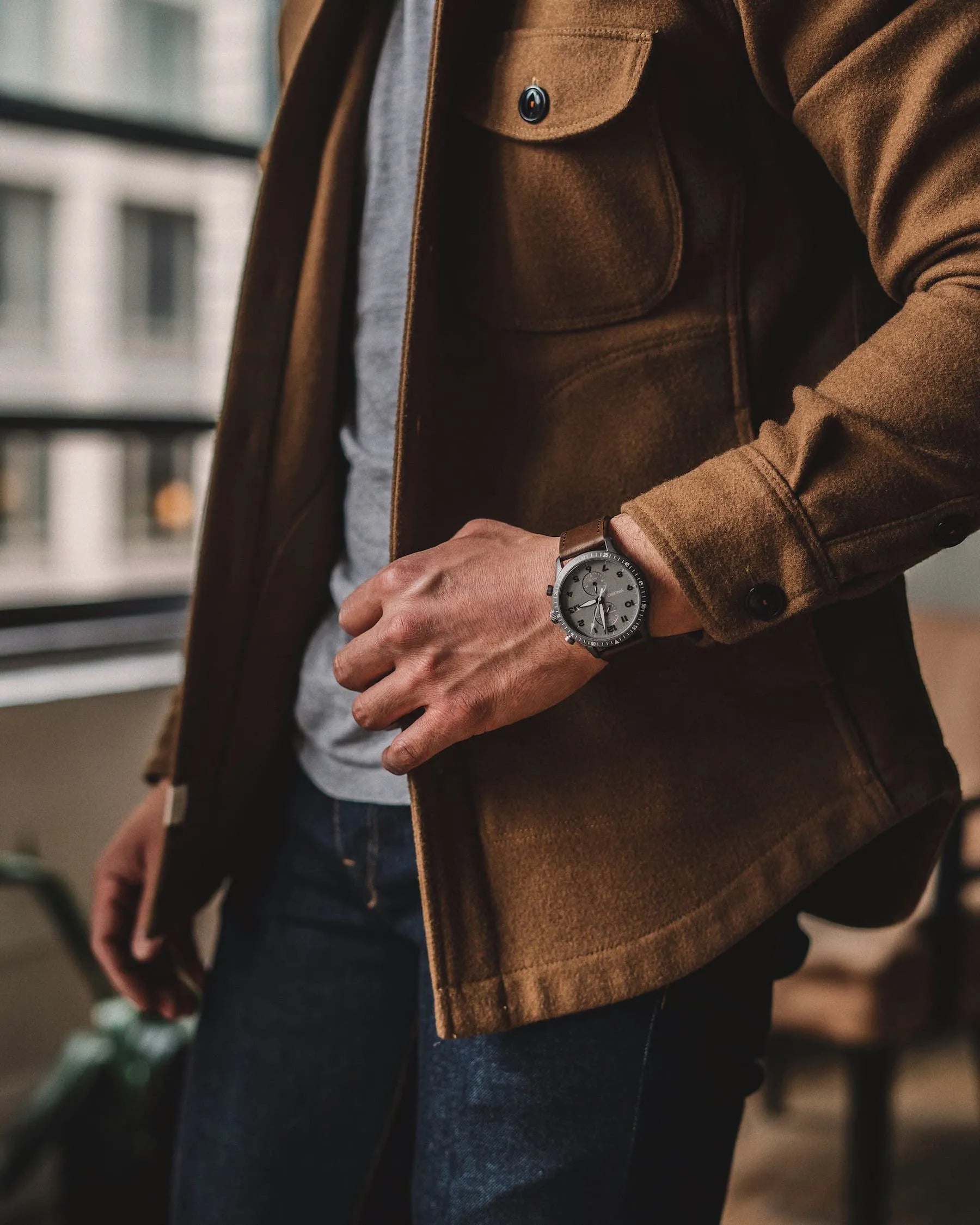 The Altitude Men's Watches - Gunmetal/Walnut