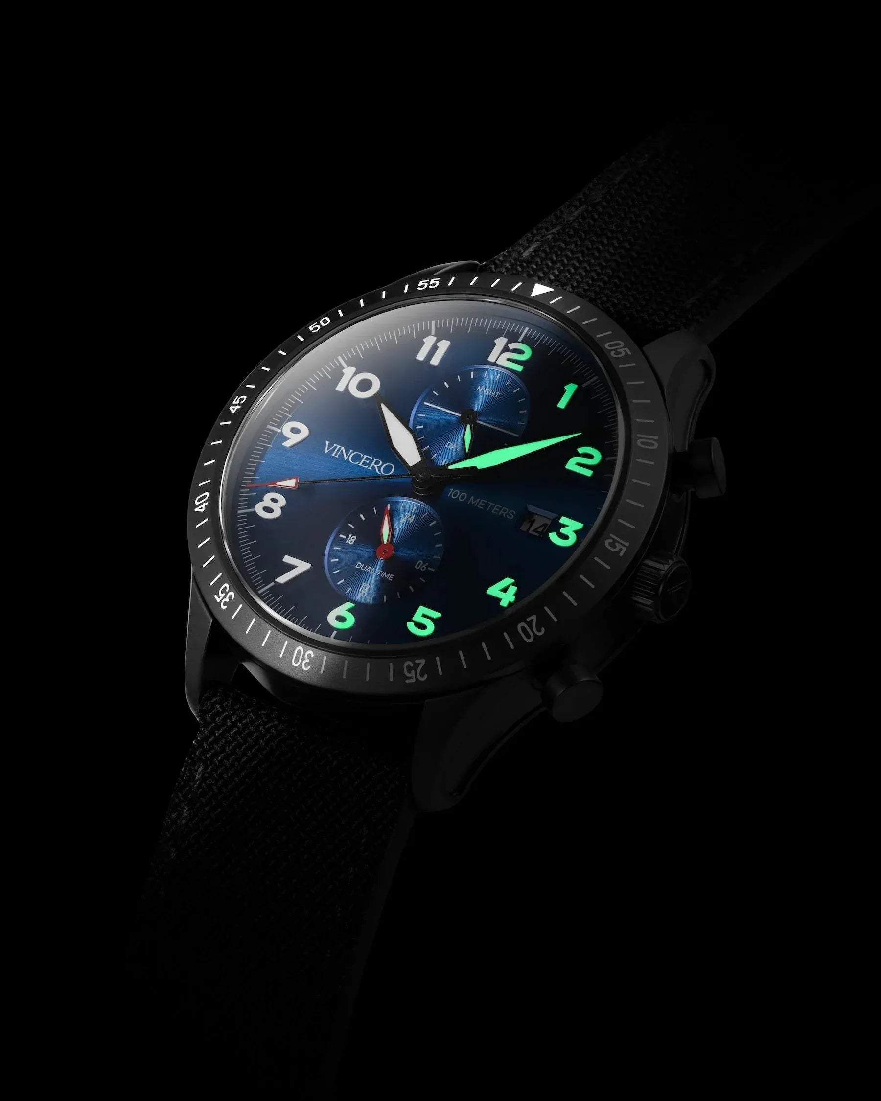 The Altitude Men's Watches - Matte Black/Cobalt