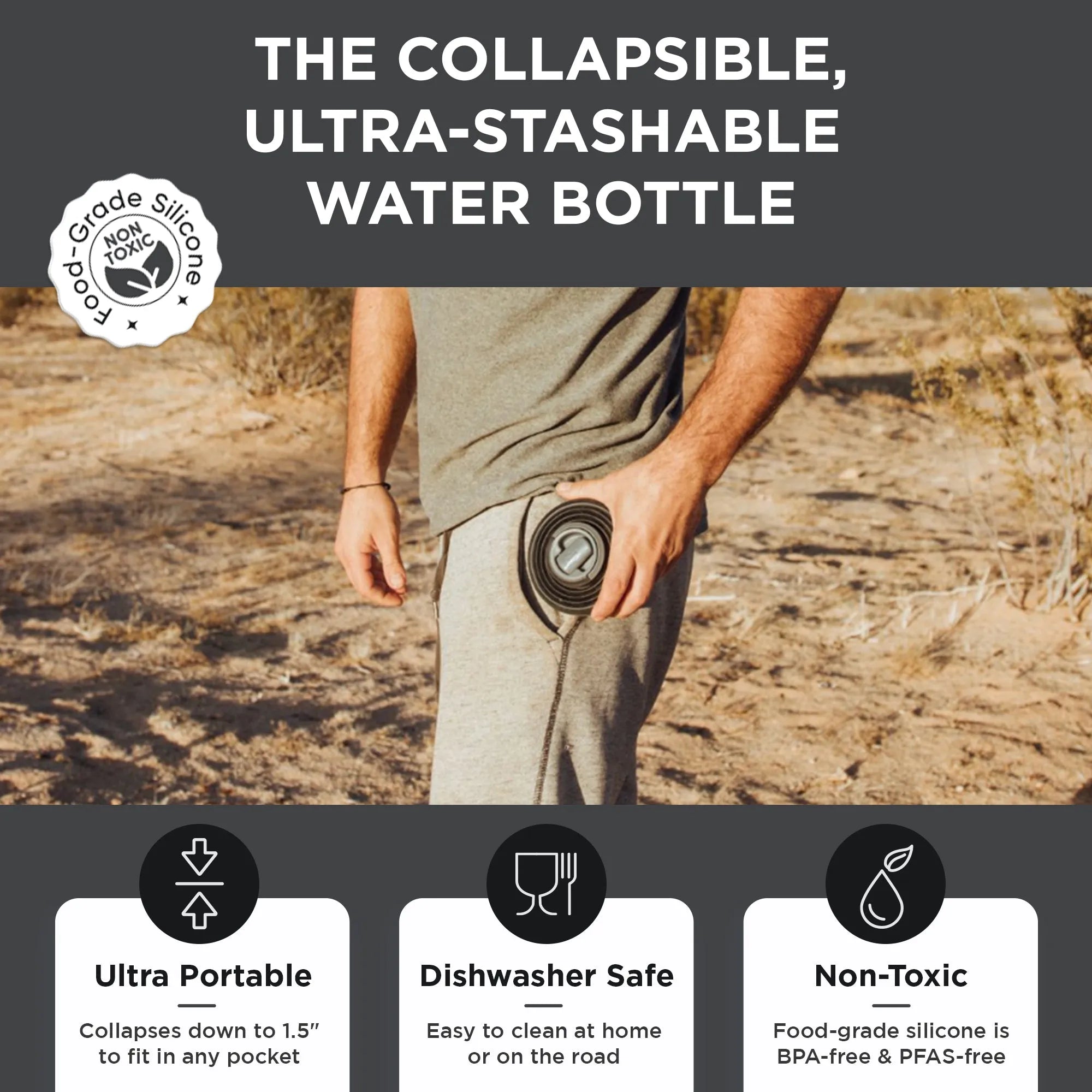 Collapsible Water Bottle | 25oz