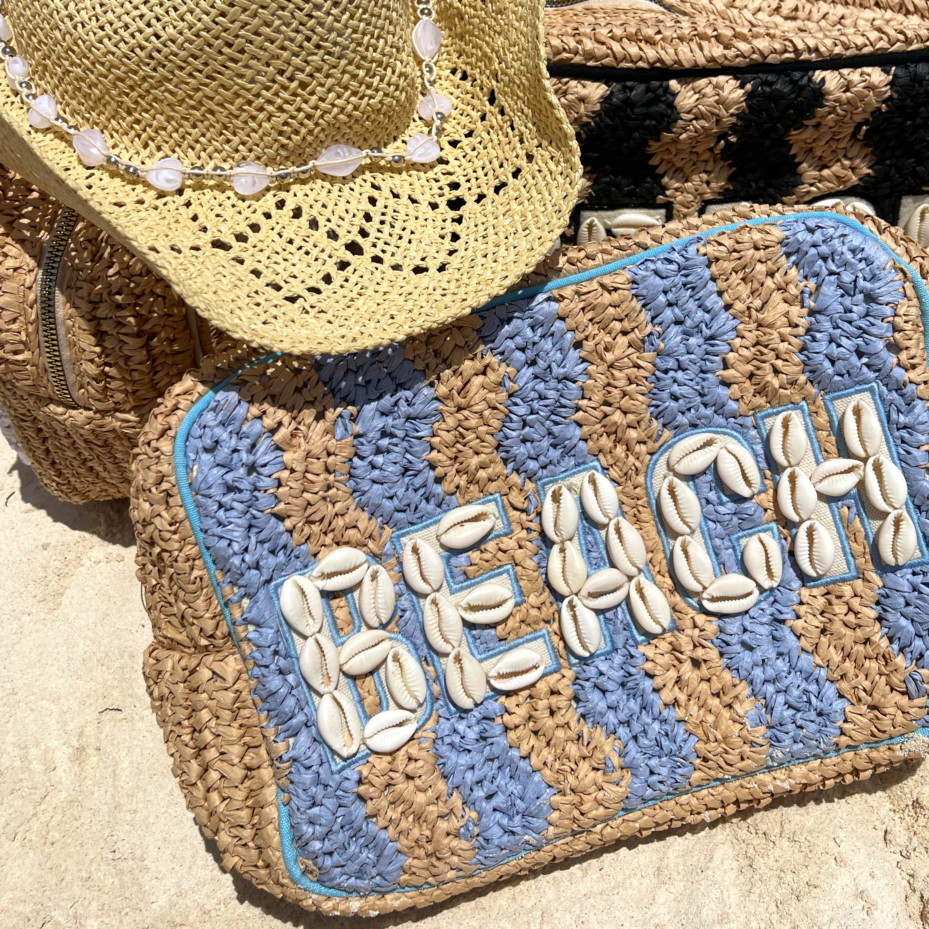 Beach XL Makeup Bag with Puka Shells