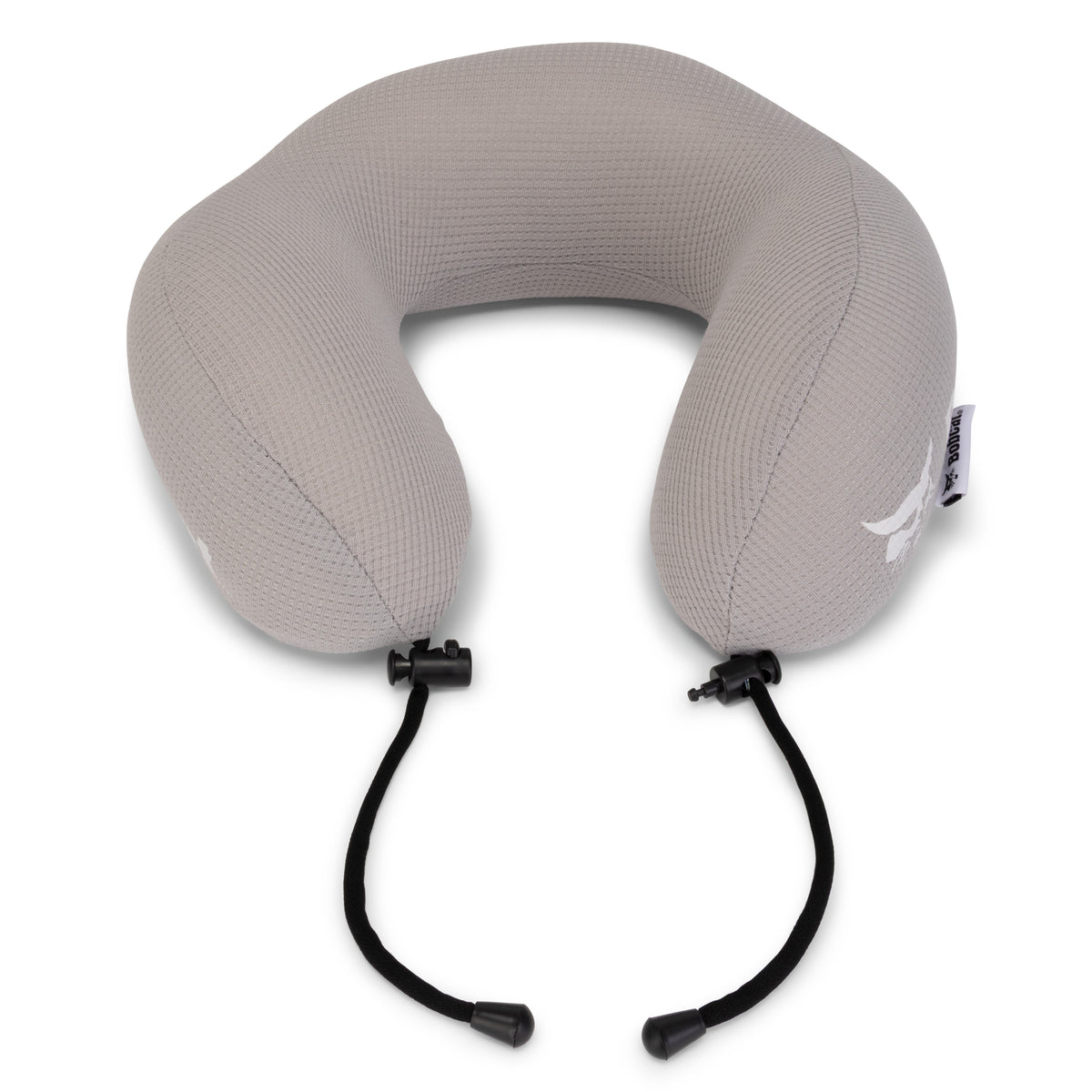Ergonomic Waffle Memory Foam Travel Neck Pillow | Gray