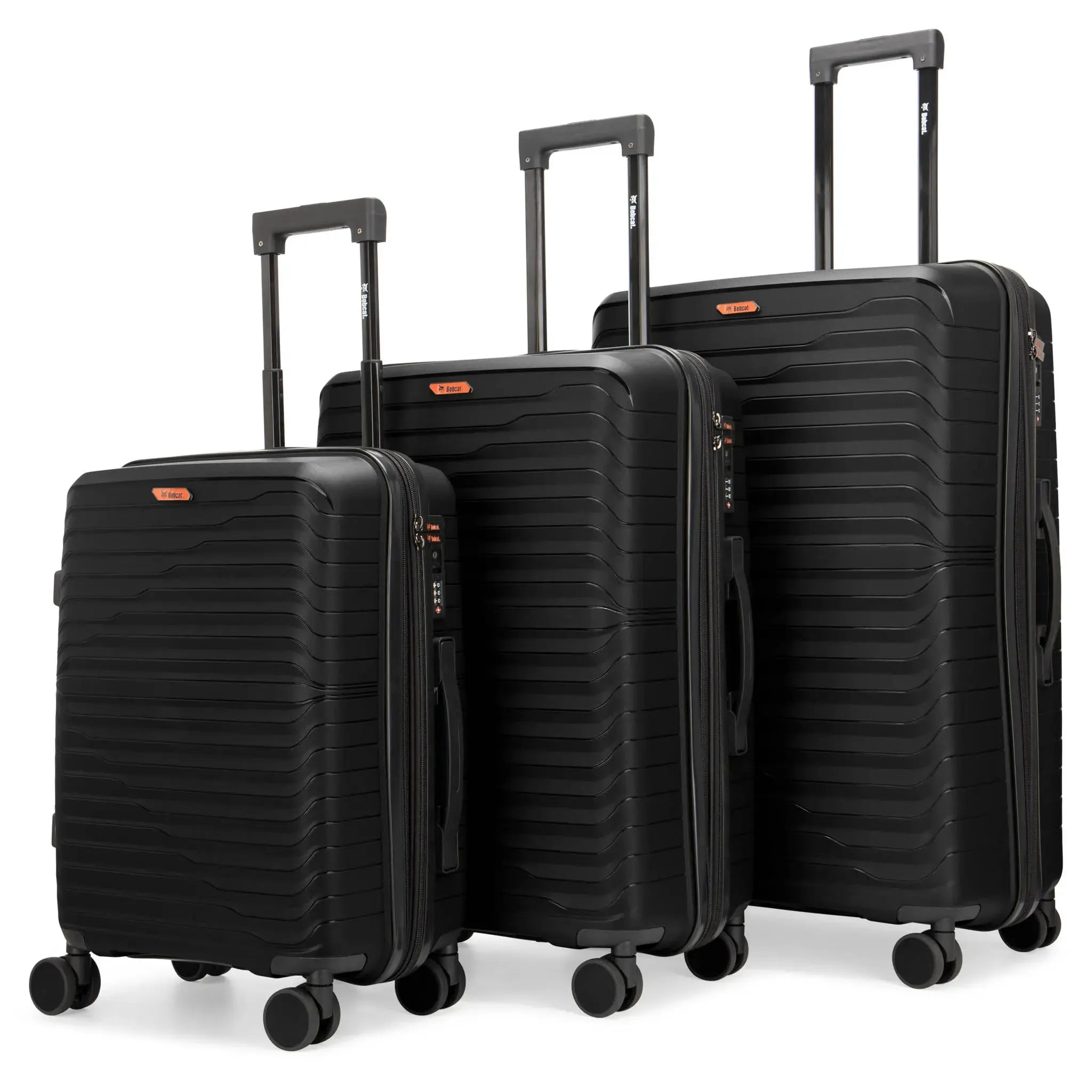 Excavator 3 Piece Expandable Tough Luggage Set