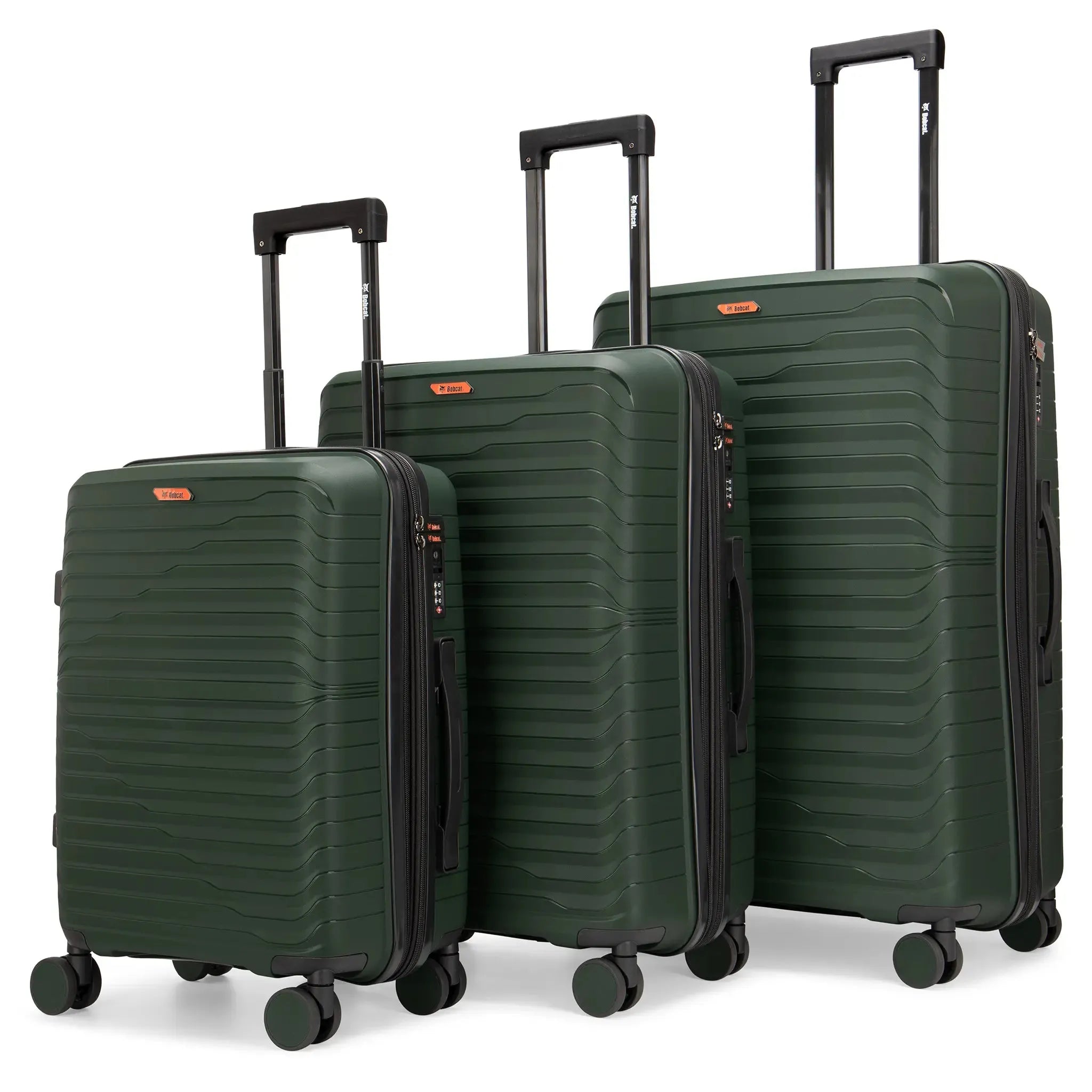 Excavator 3 Piece Expandable Tough Luggage Set