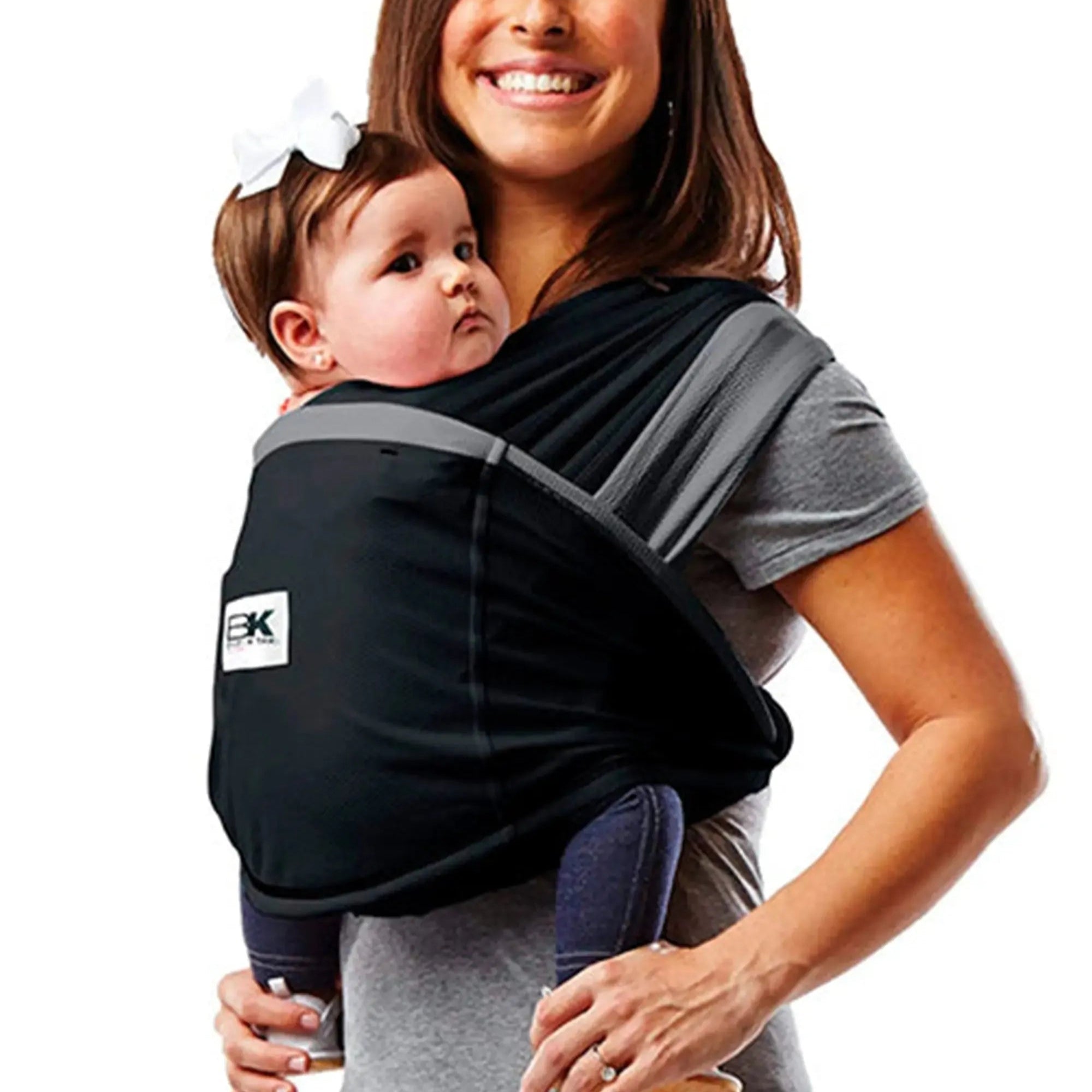 Baby K'tan Active Oasis Baby Carrier | Black-Grey