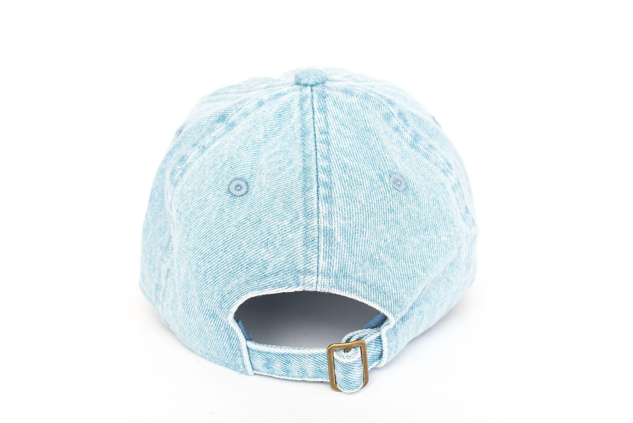 Denim Smiley Face Hat