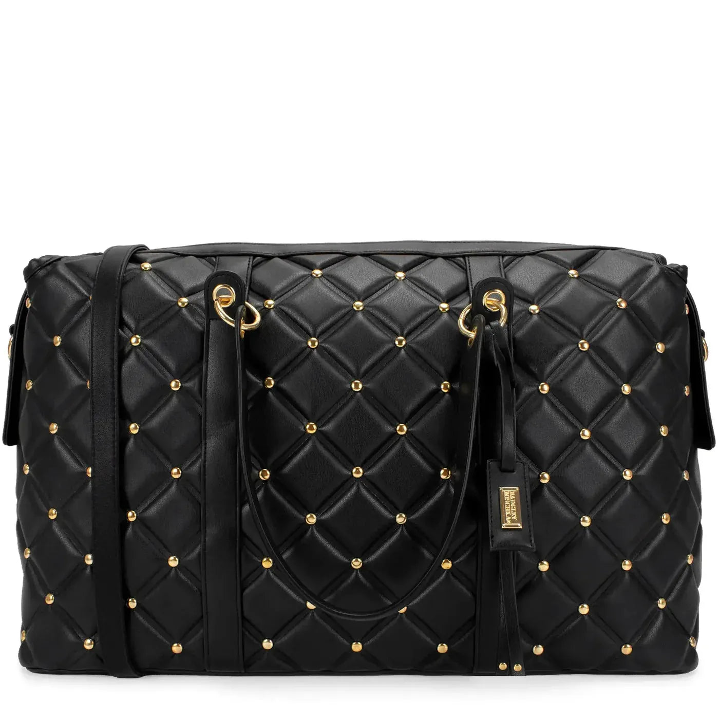 Bolso tote de fin de semana de cuero vegano acolchado
