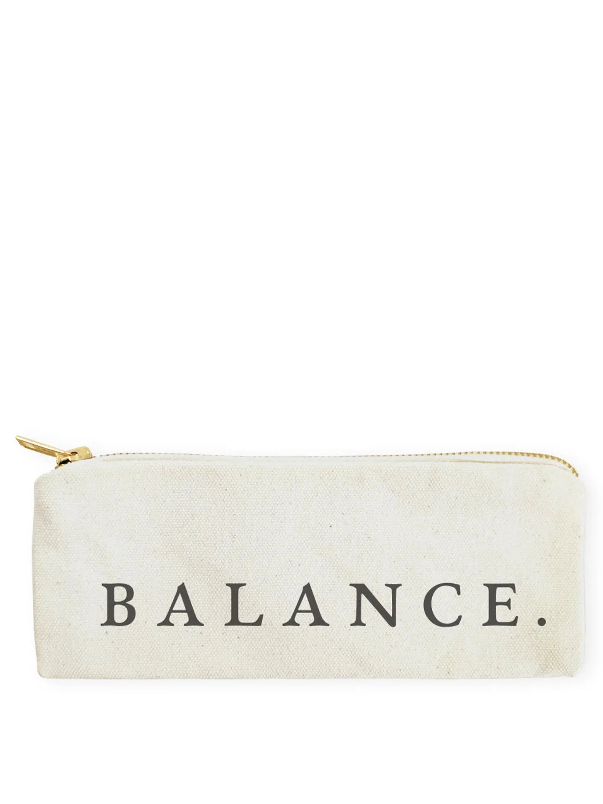 Balance Cotton Canvas Pencil Case and Travel Pouch