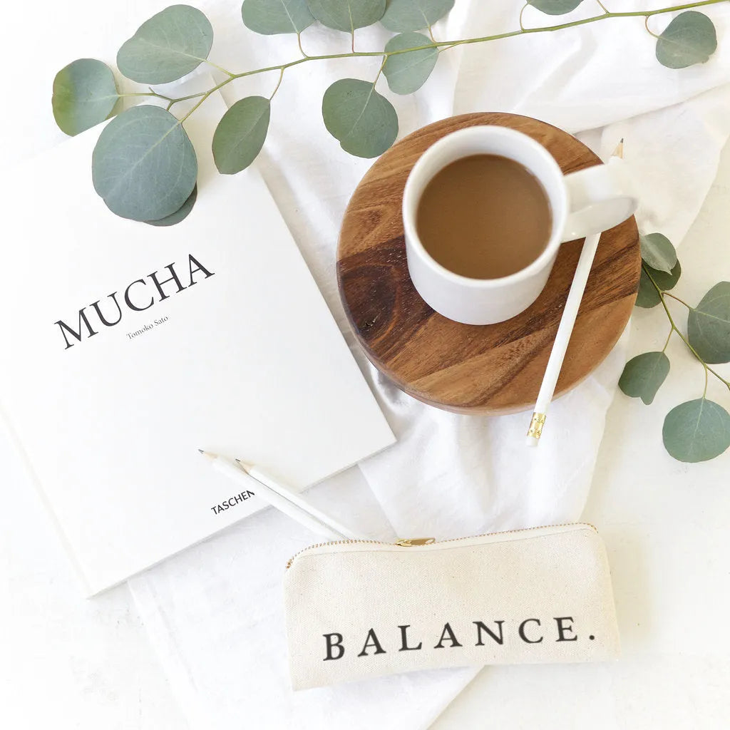 Balance Cotton Canvas Pencil Case and Travel Pouch