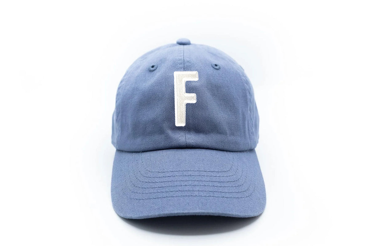 Dusty Blue Letter Baseball Hat