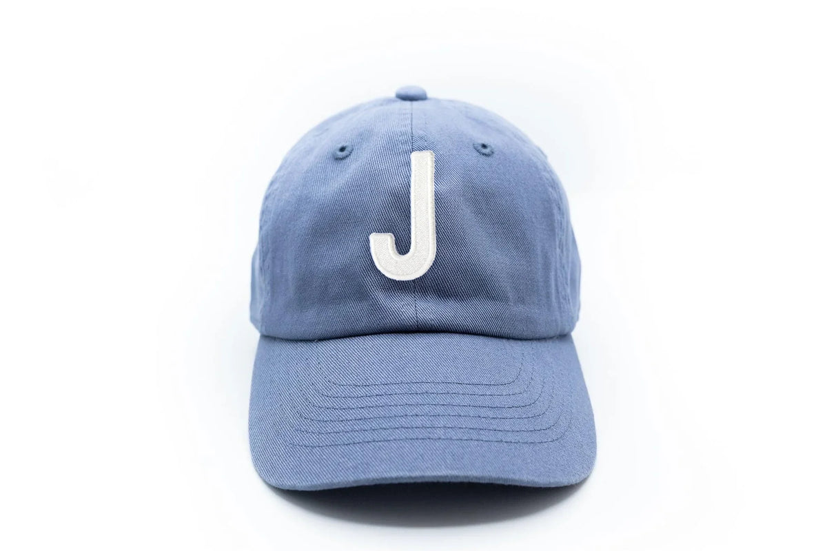 Dusty Blue Letter Baseball Hat