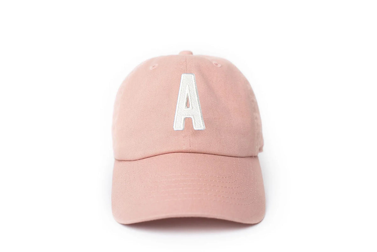 Dusty Rose Letter Baseball Hat