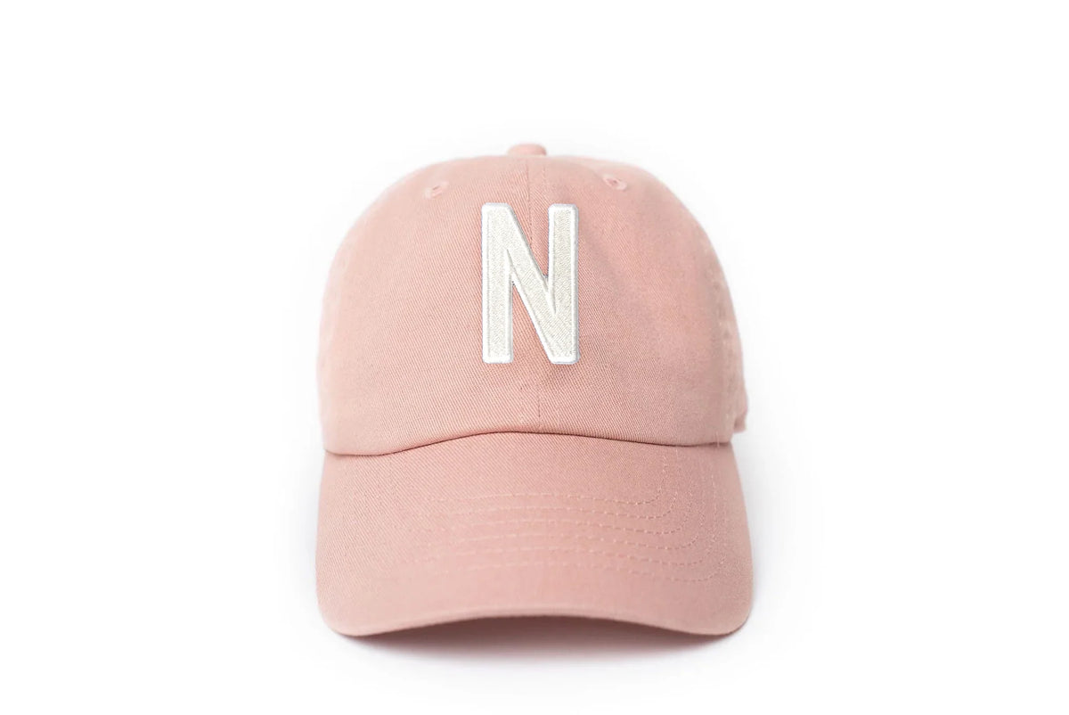 Dusty Rose Letter Baseball Hat