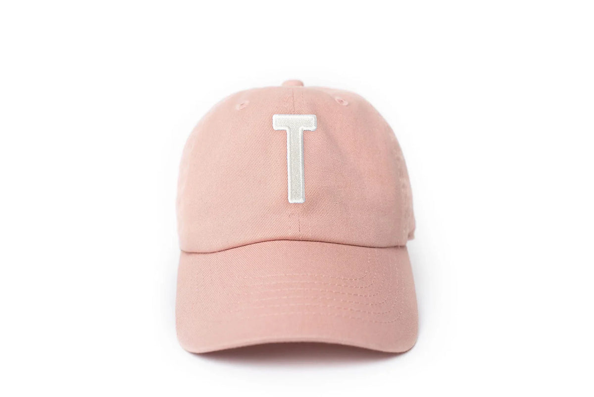 Dusty Rose Letter Baseball Hat