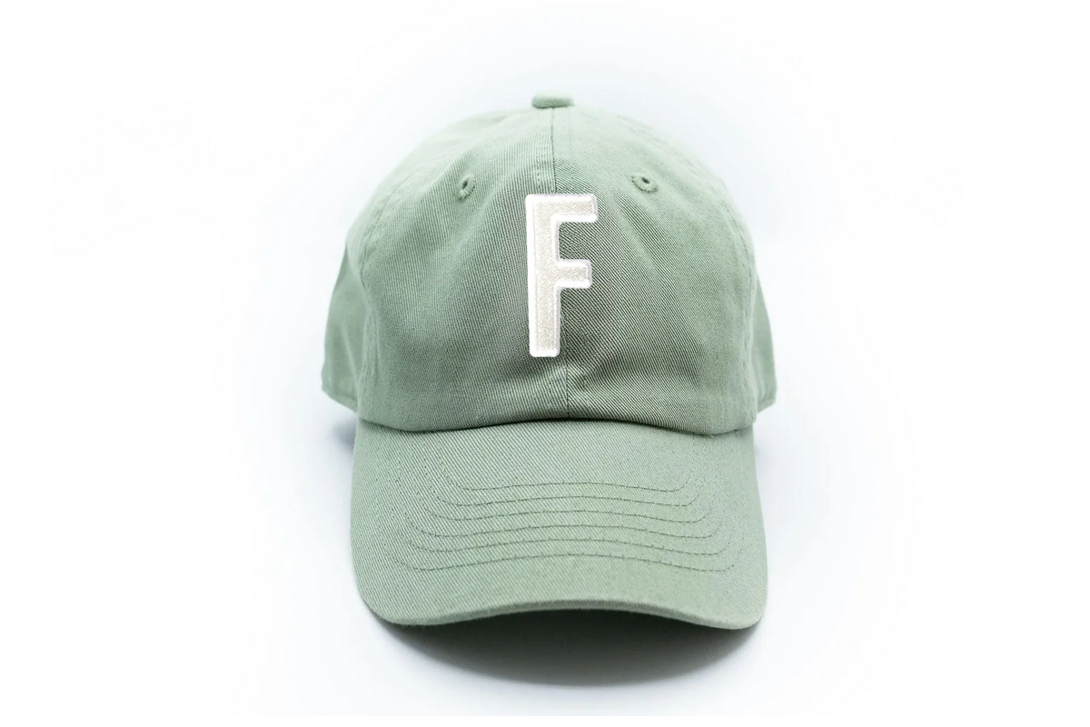 Dusty Sage Letter Baseball Hat