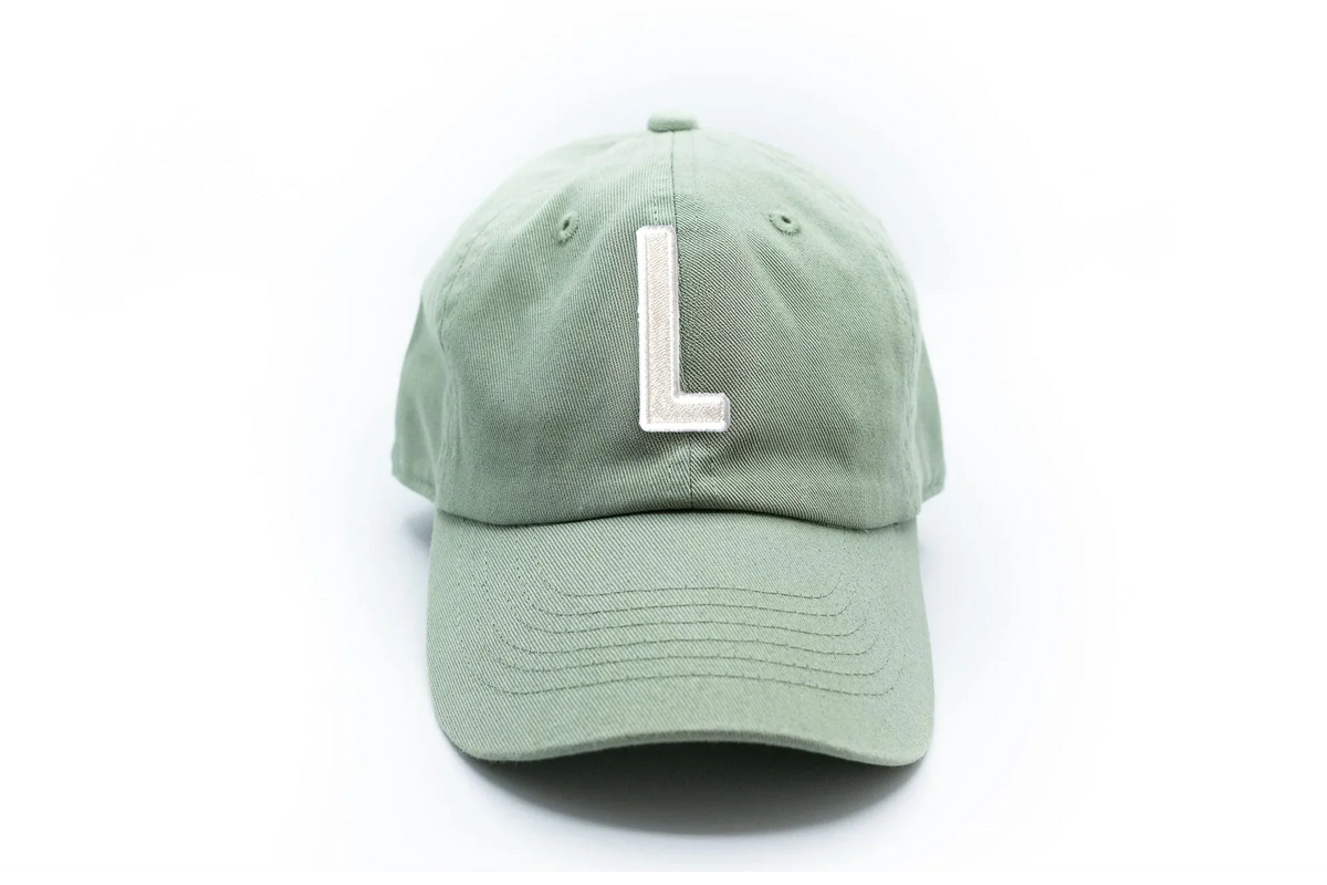 Dusty Sage Letter Baseball Hat