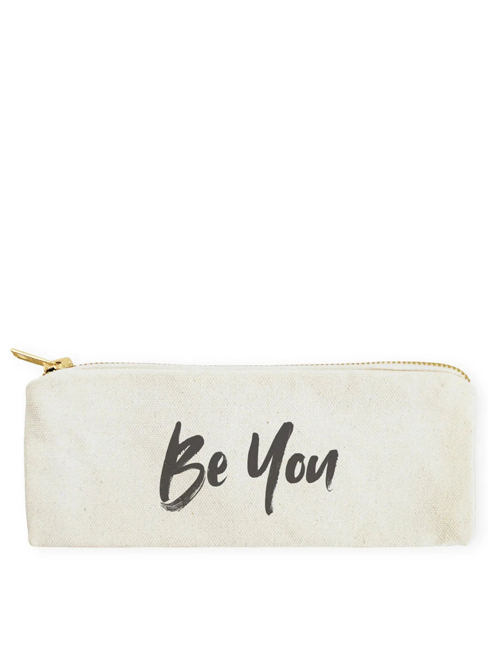 Be You Cotton Canvas Pencil Case and Travel Pouch