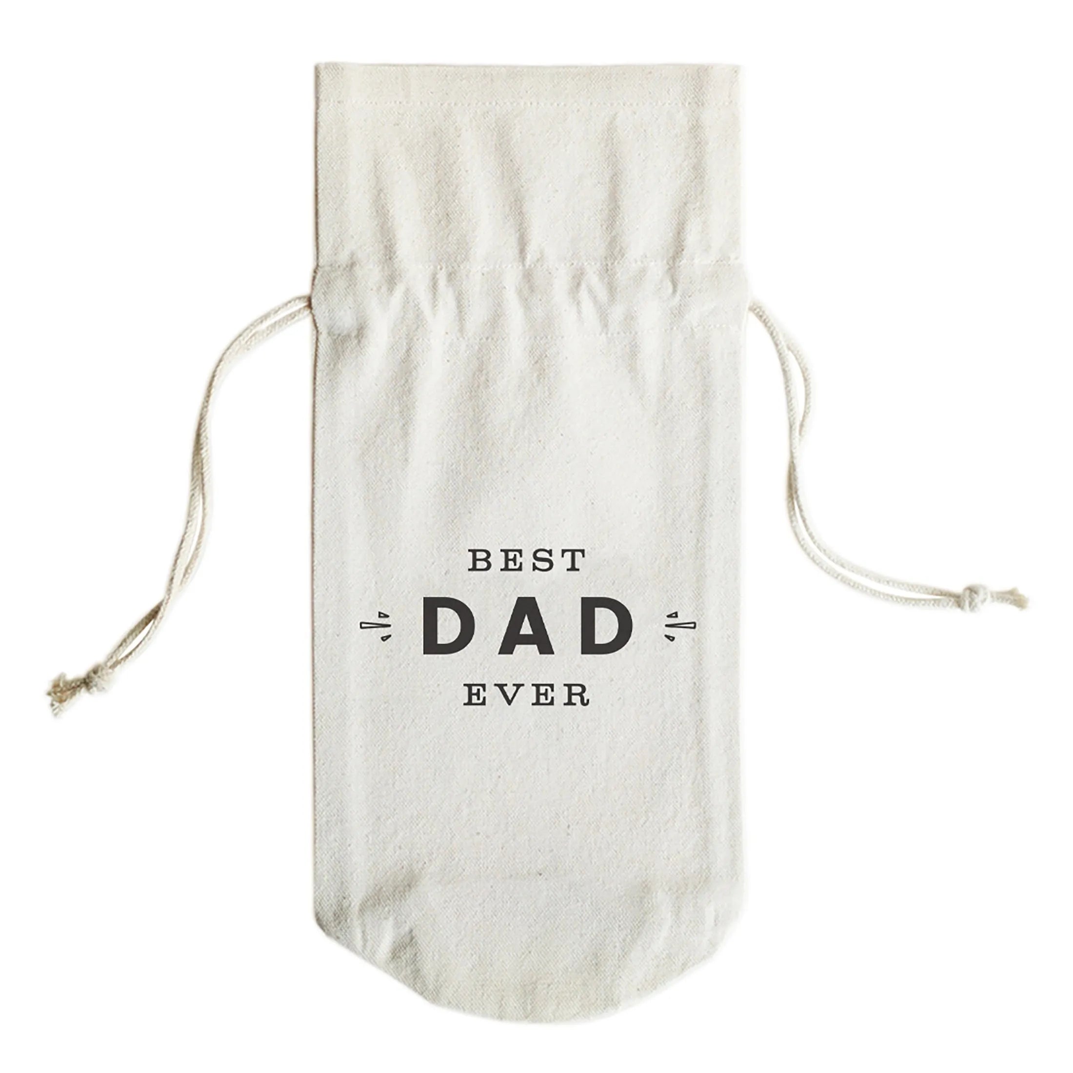 Best Dad Ever Cotton Canvas Wine Bag