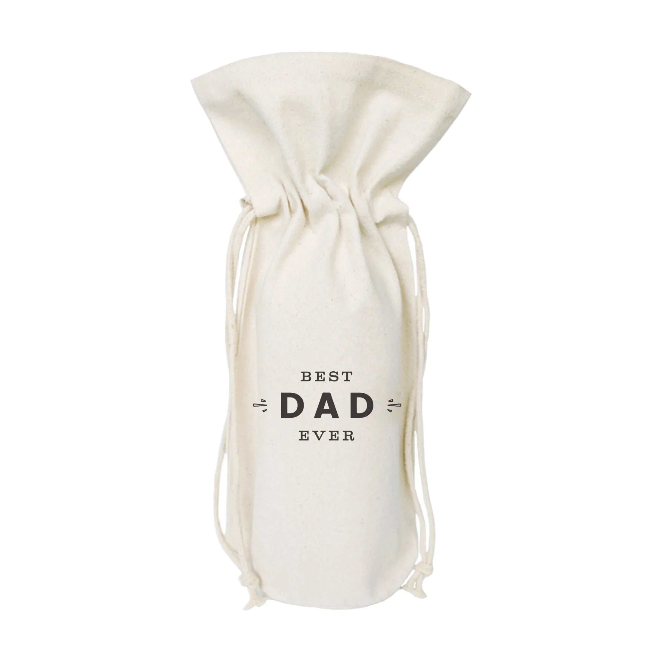 Best Dad Ever Cotton Canvas Wine Bag