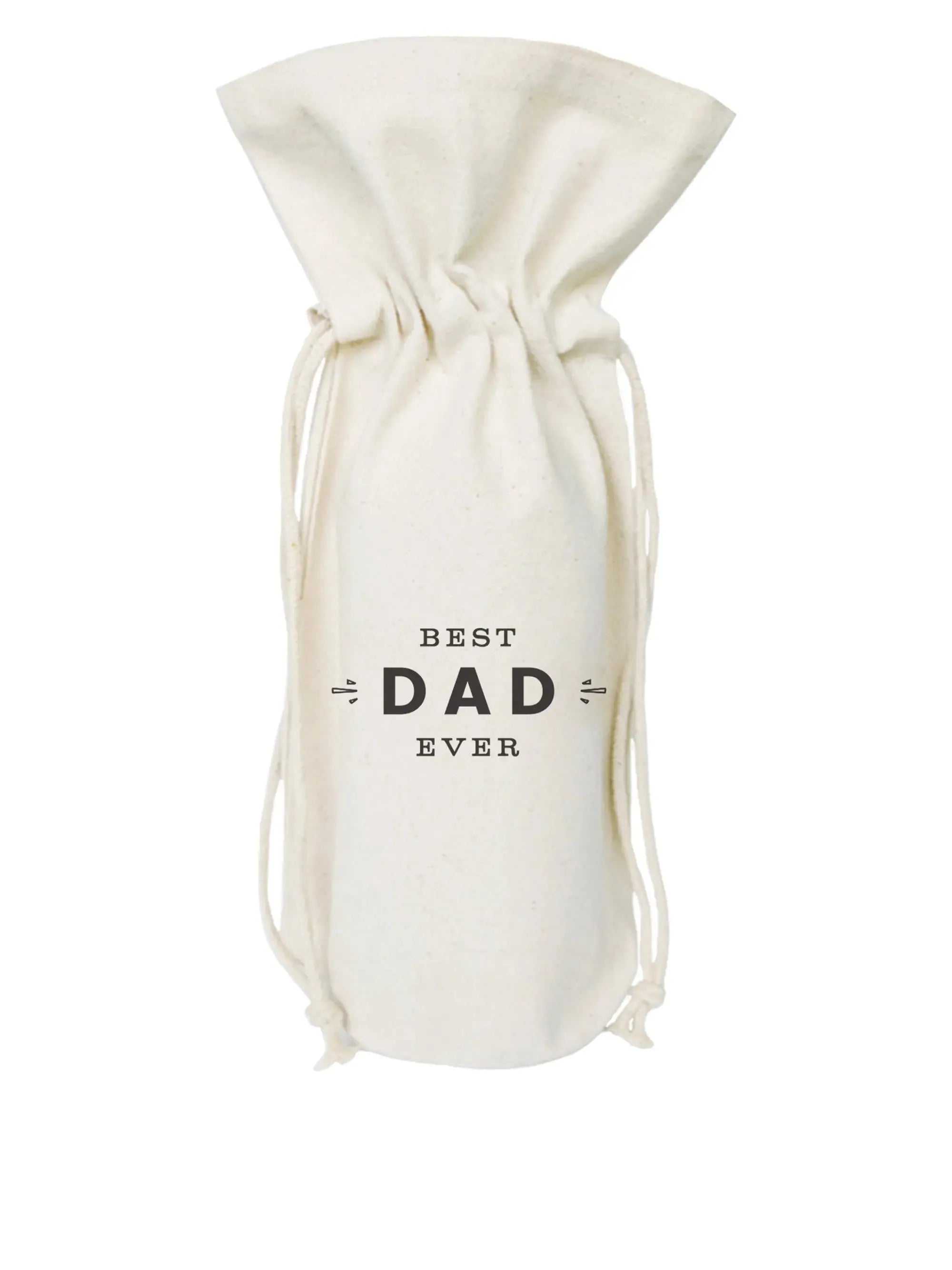 Best Dad Ever Cotton Canvas Wine Bag