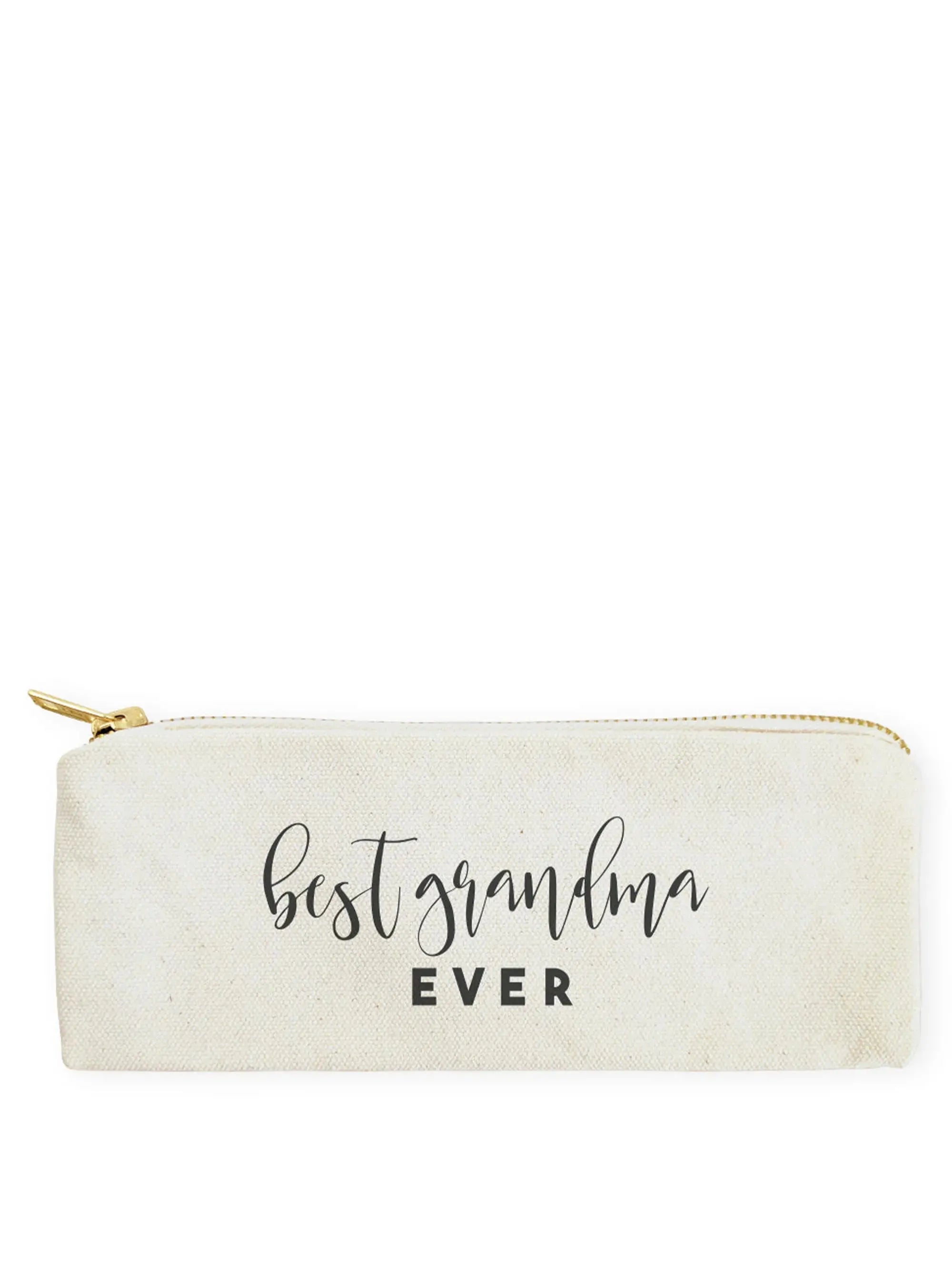Best Grandma Ever Cotton Canvas Pencil Case and Travel Pouch
