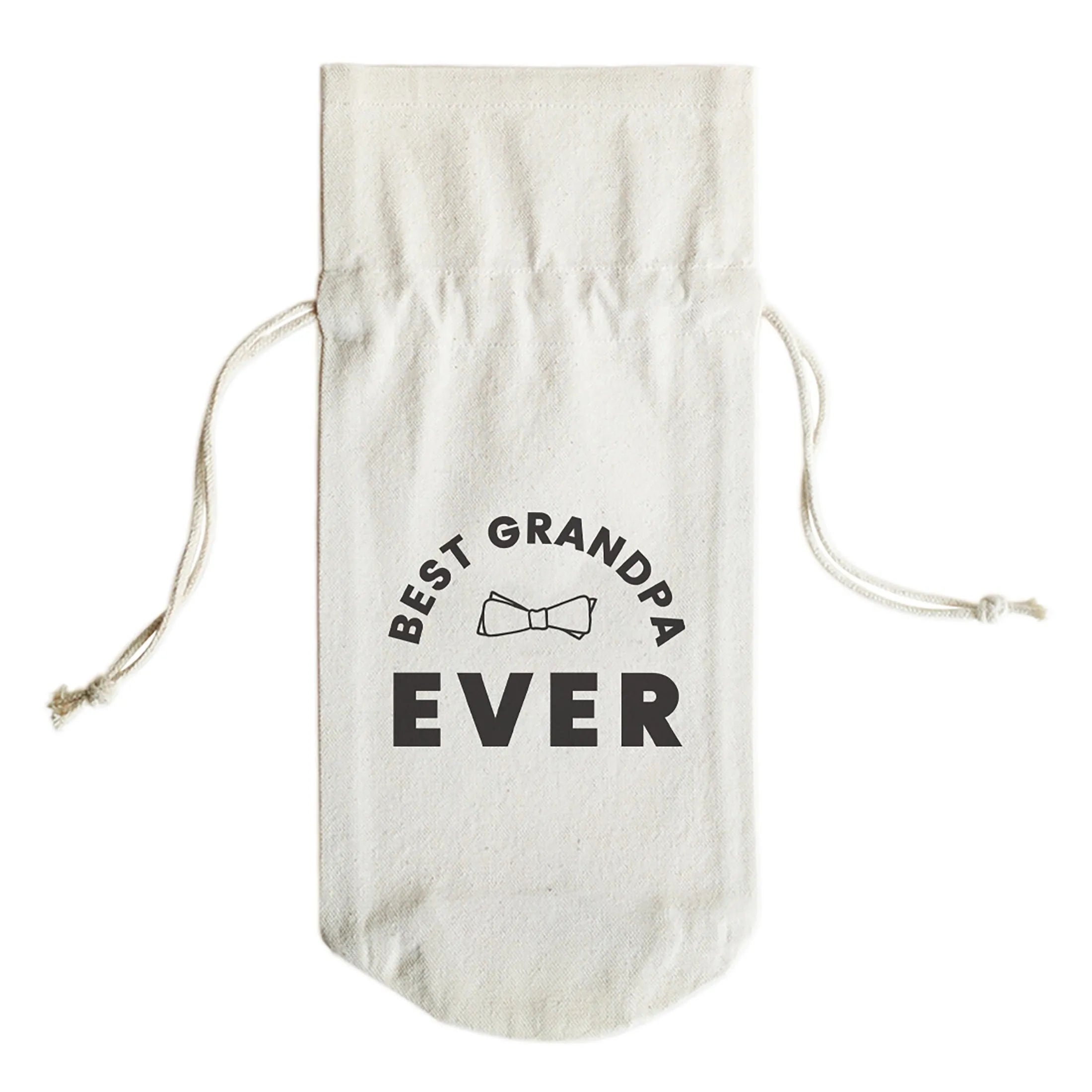 Best Grandpa Ever Cotton Canvas Wine Bag