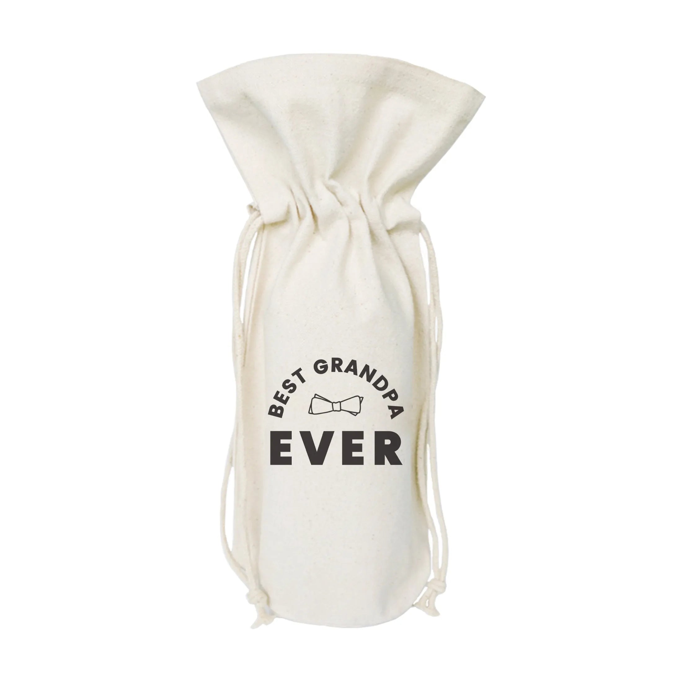 Best Grandpa Ever Cotton Canvas Wine Bag