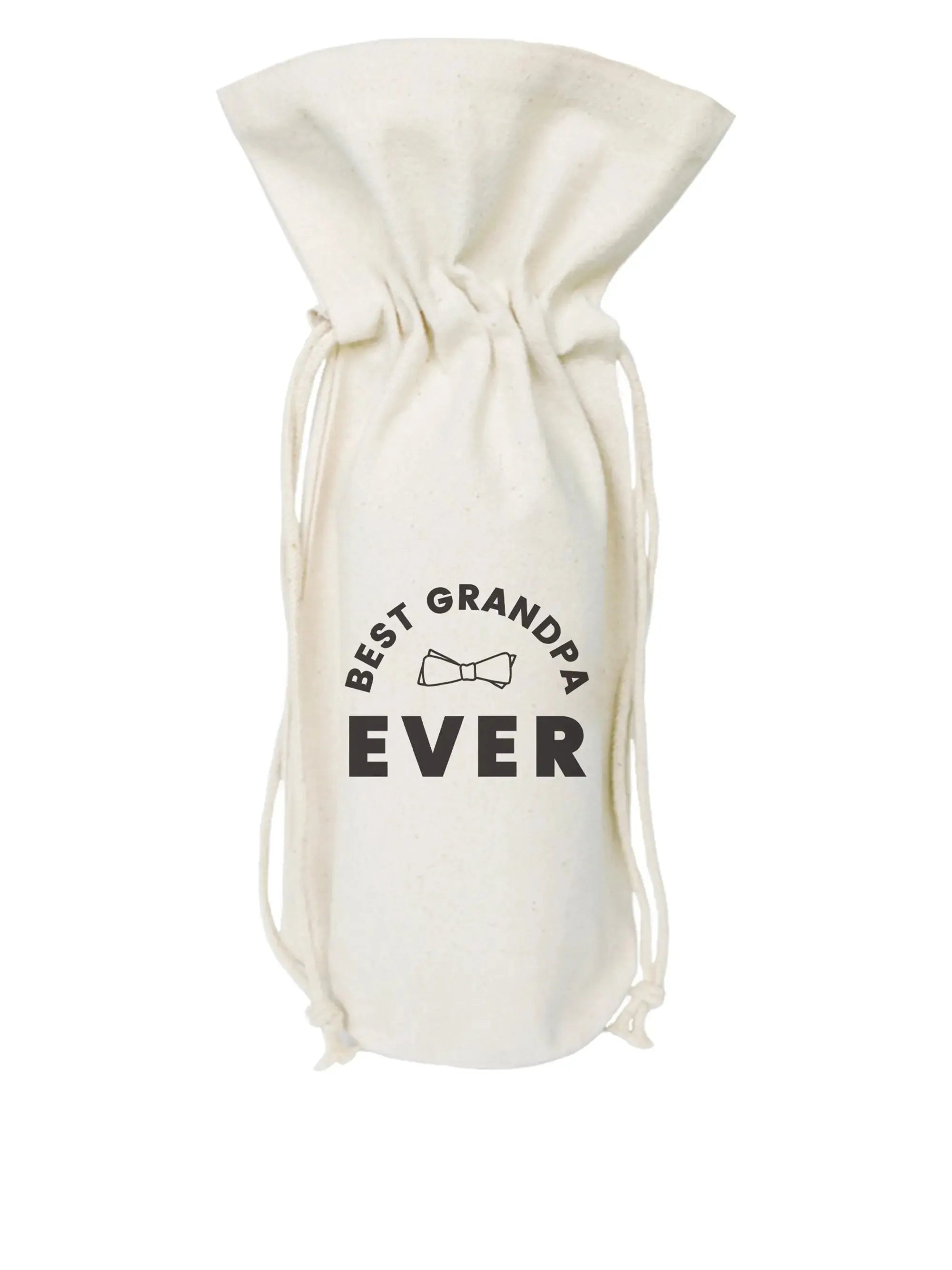 Best Grandpa Ever Cotton Canvas Wine Bag