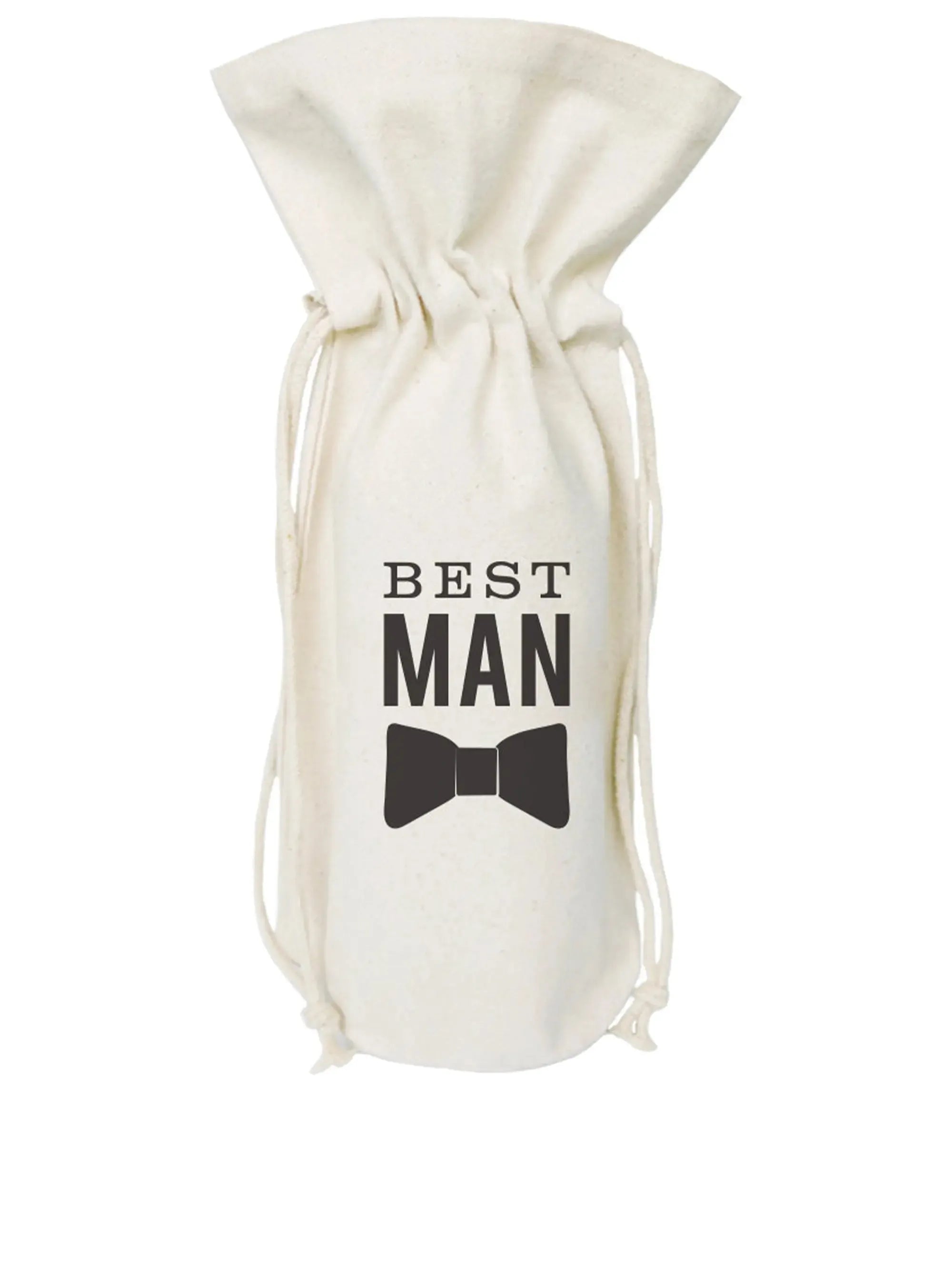 Best Man Cotton Canvas Wine Bag