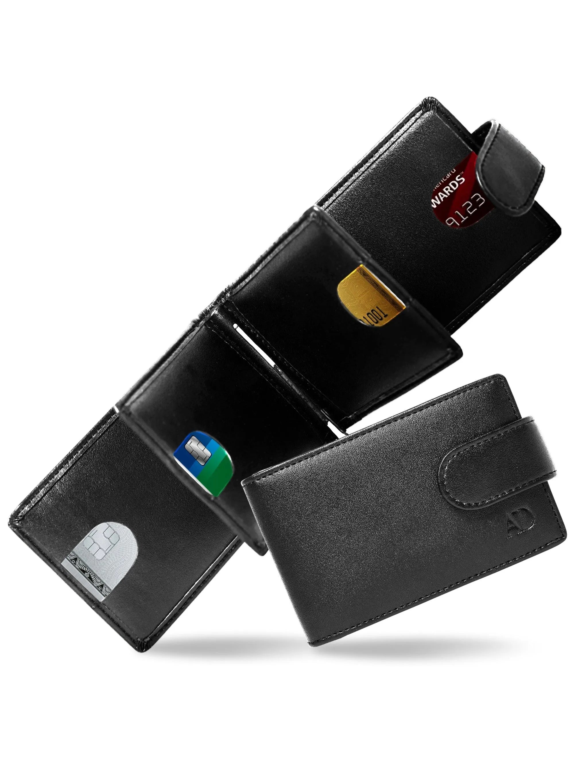 Vegan Leather Bifold Wallet with Removable Money Clip