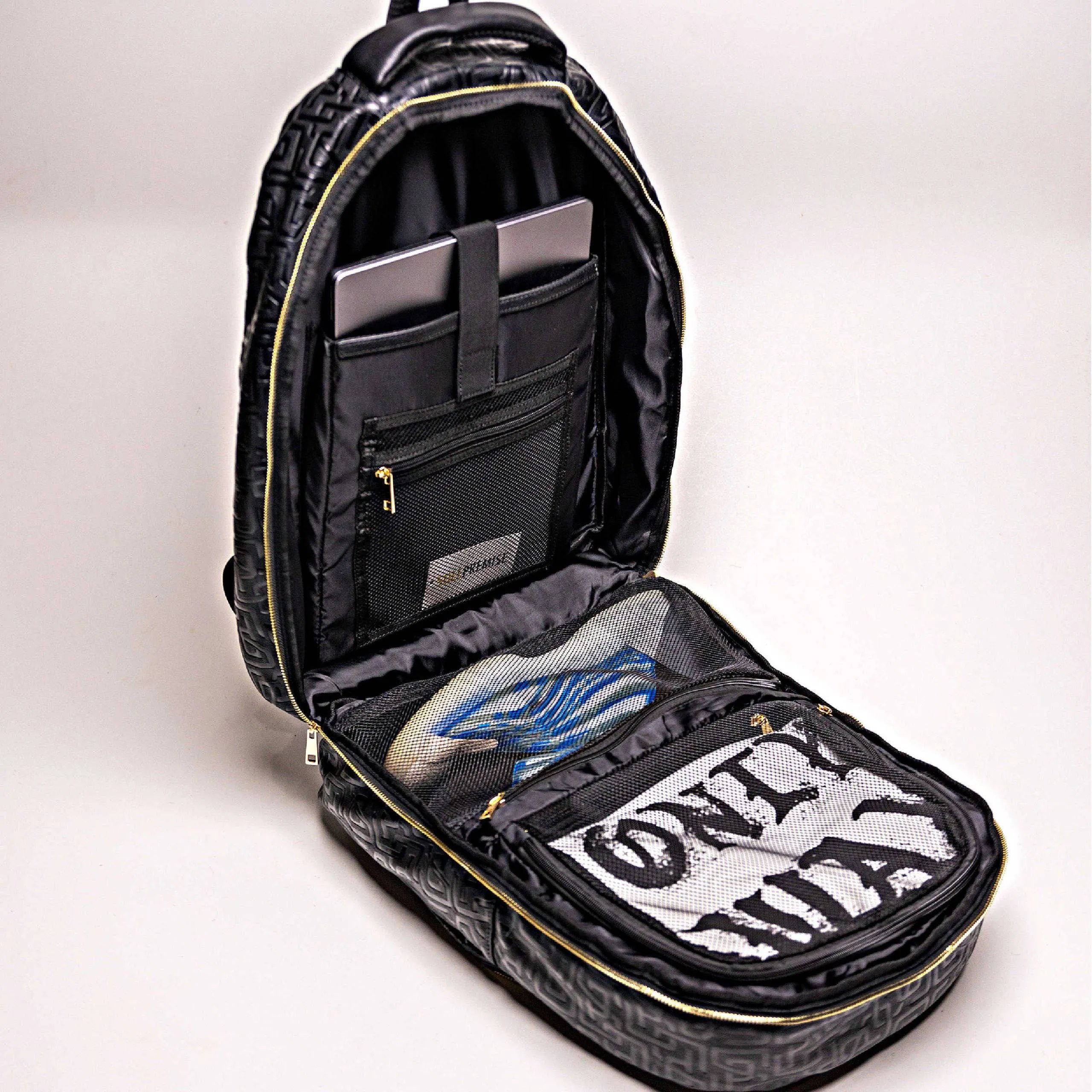 Black Monogram Backpack Leather Daily Commuter Bag (150 Made)