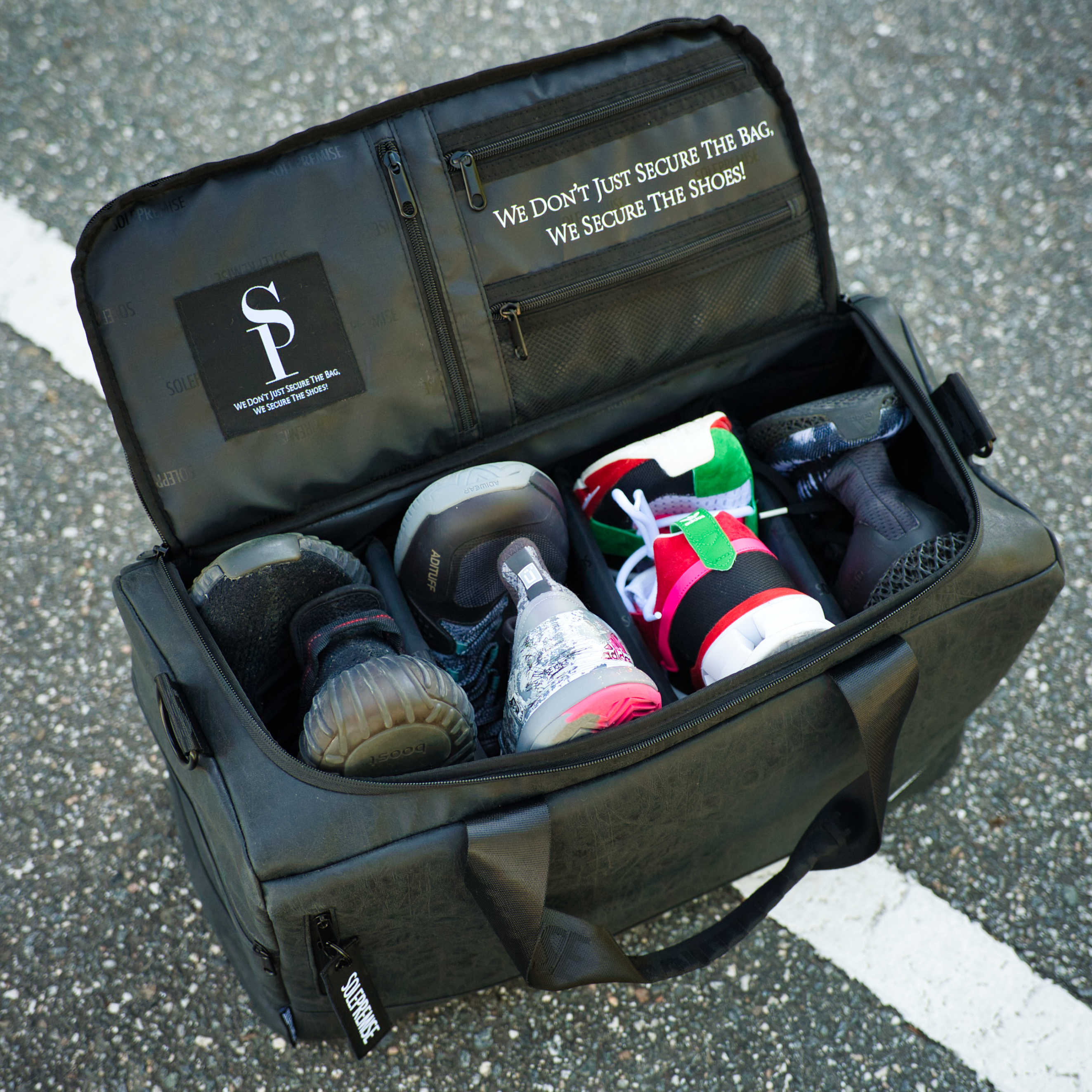 Black Leather Sneaker Duffle