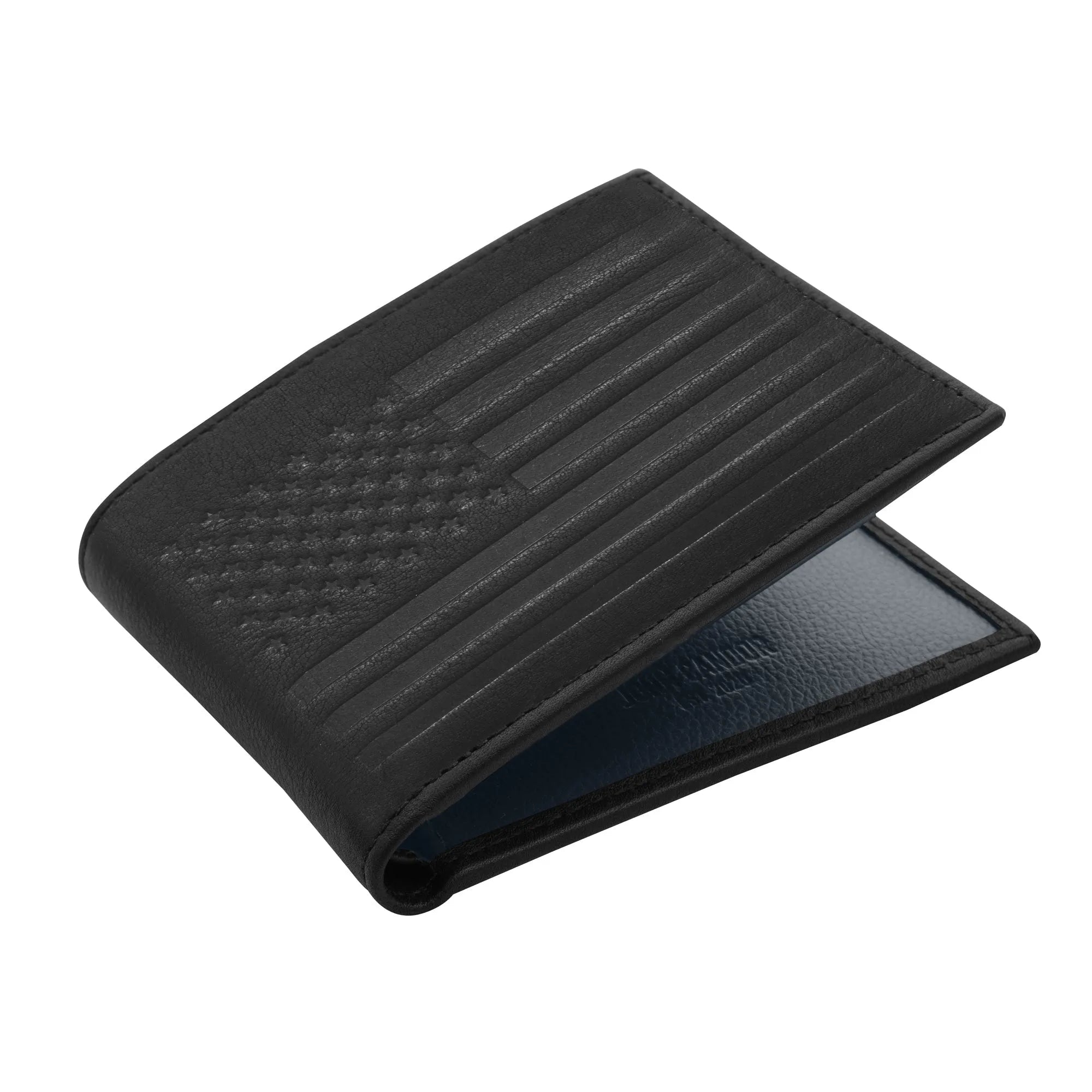 Carry-It-All Bifold Men's Leather Wallet (American Flag optional)