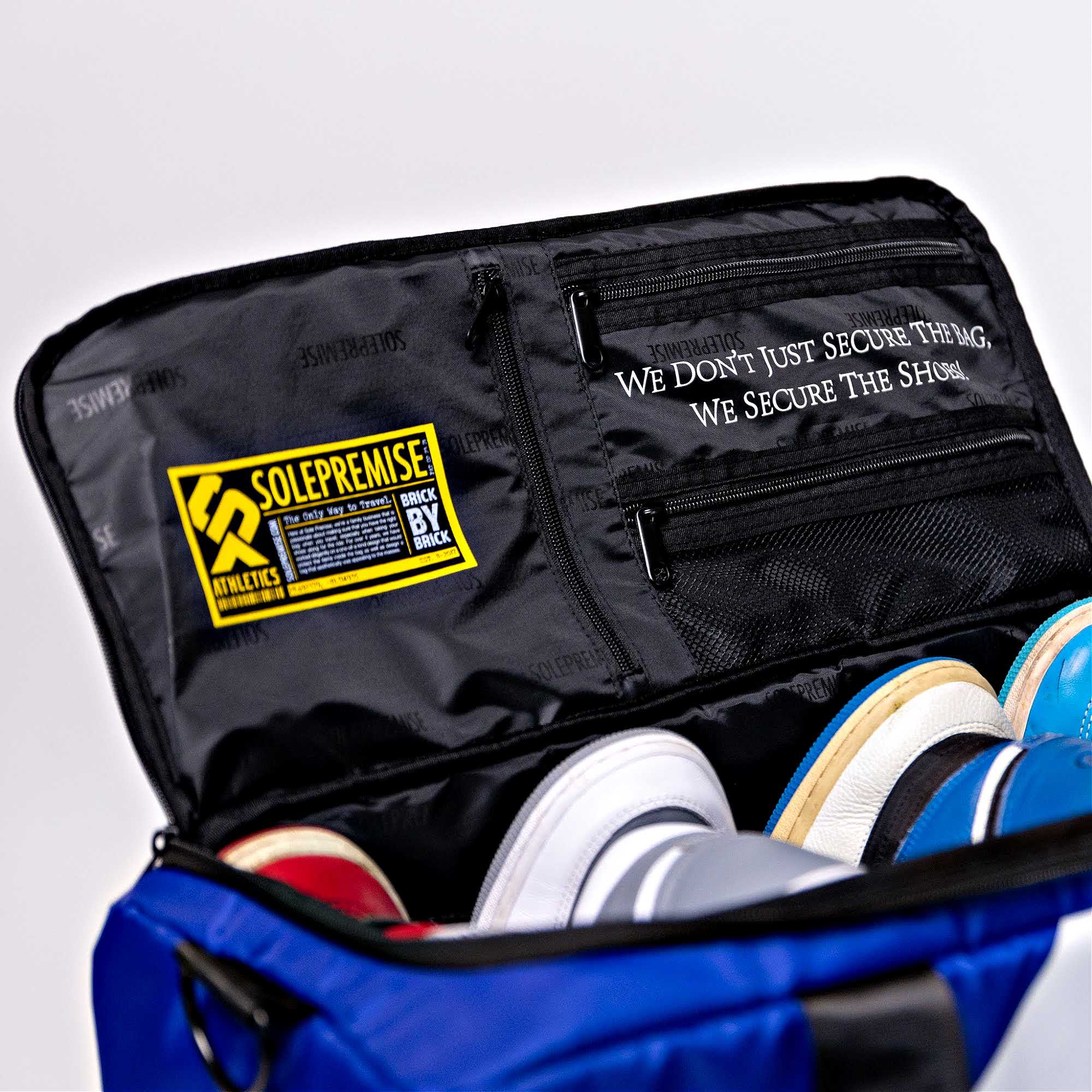 Blue Sneaker Duffel Bag