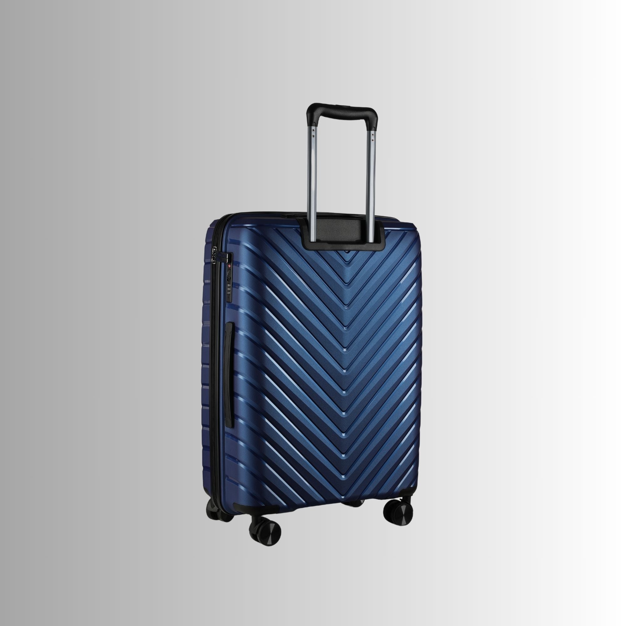 24-inch Blue Hardcase Roller Luggage with 360° Wheels & TSA Lock