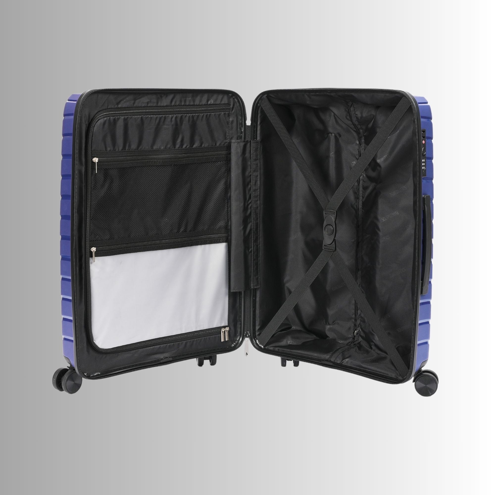 20-inch Blue Carry-On Hardcase Roller Luggage with 360° Wheels