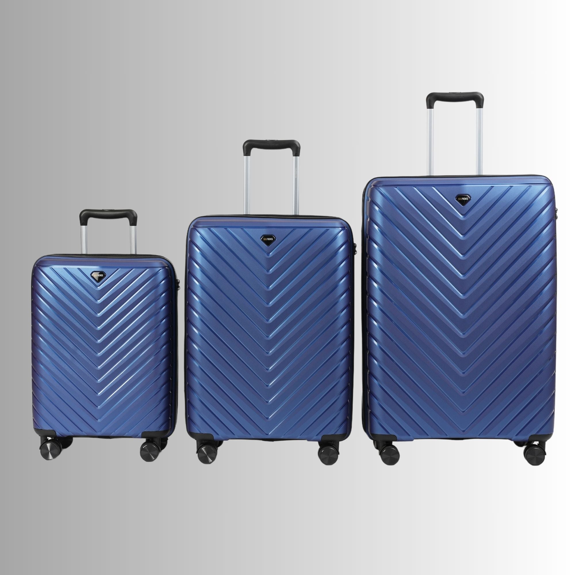 Blue Roller 3 Piece Luggage Set