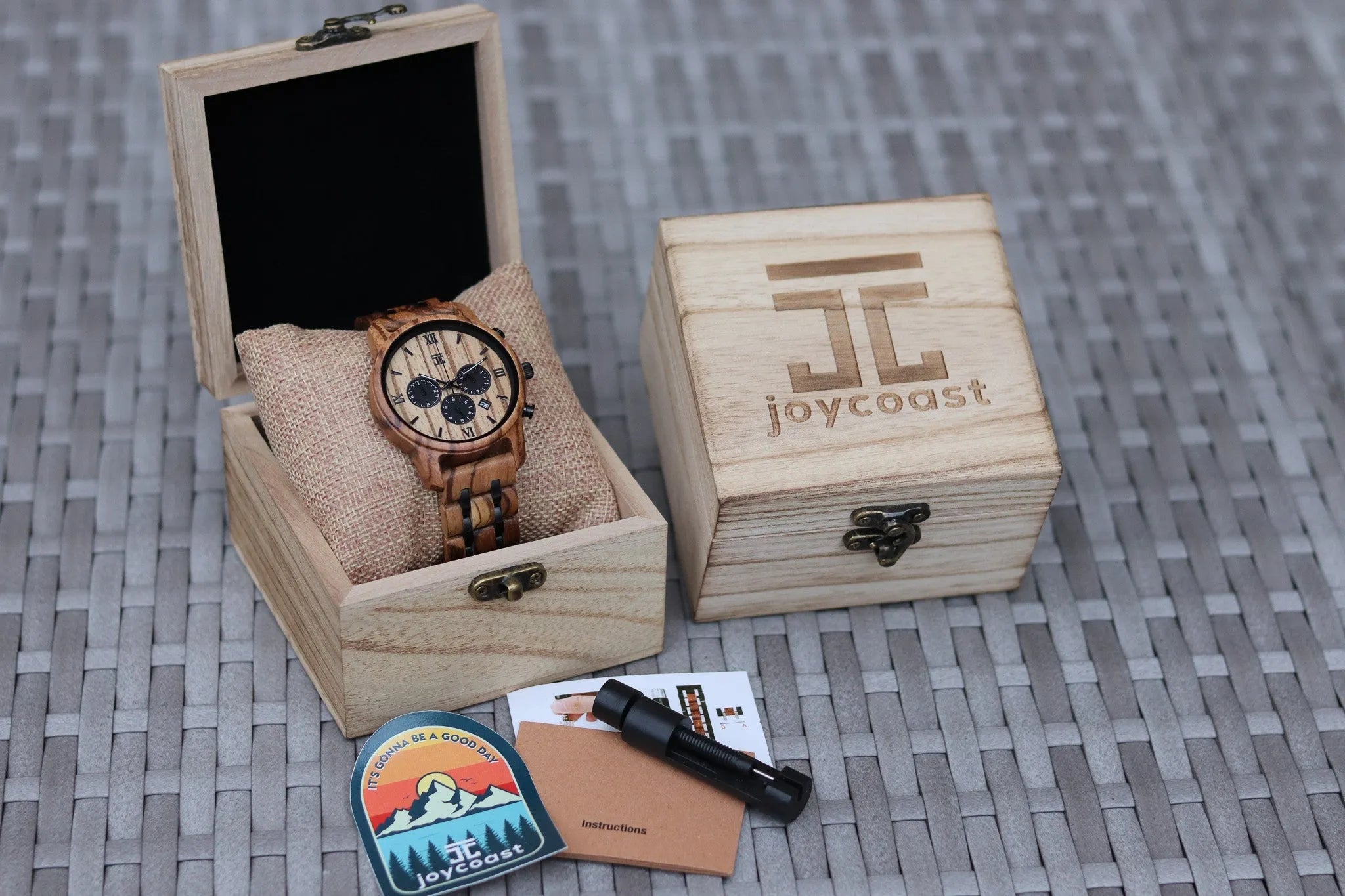Breiler Men's Watches | Zebra Wood Chronograph
