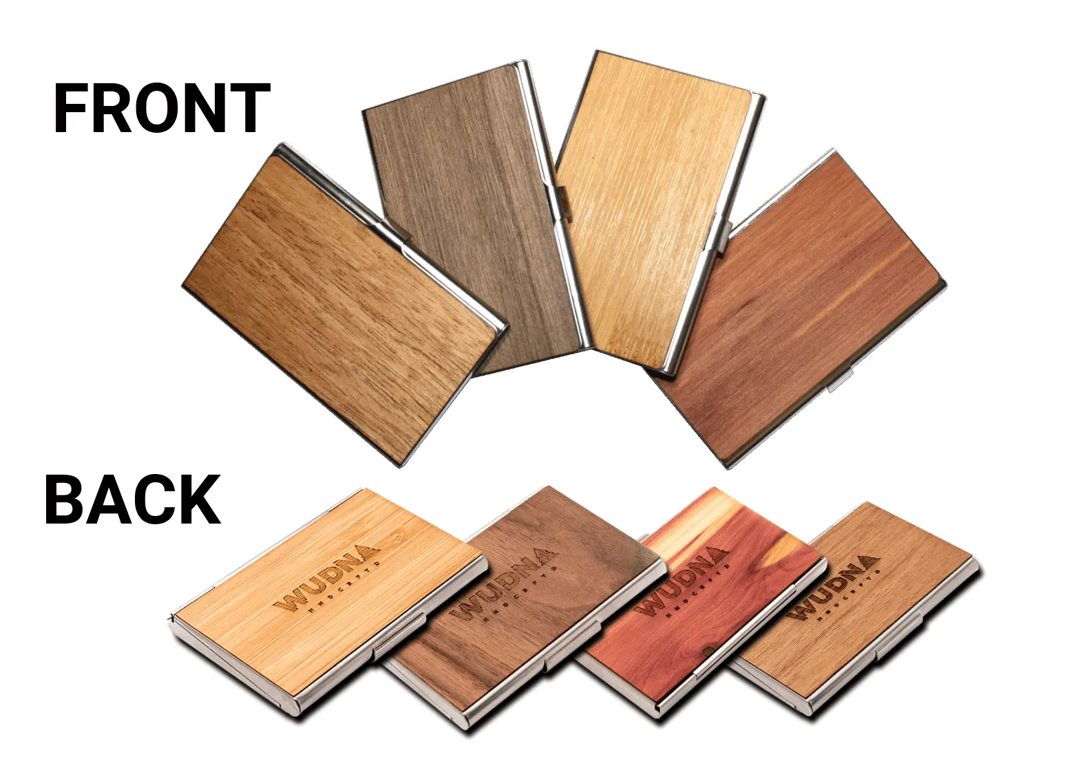 Handmade Wooden Business Card Holder (Sawtooth Mountains)